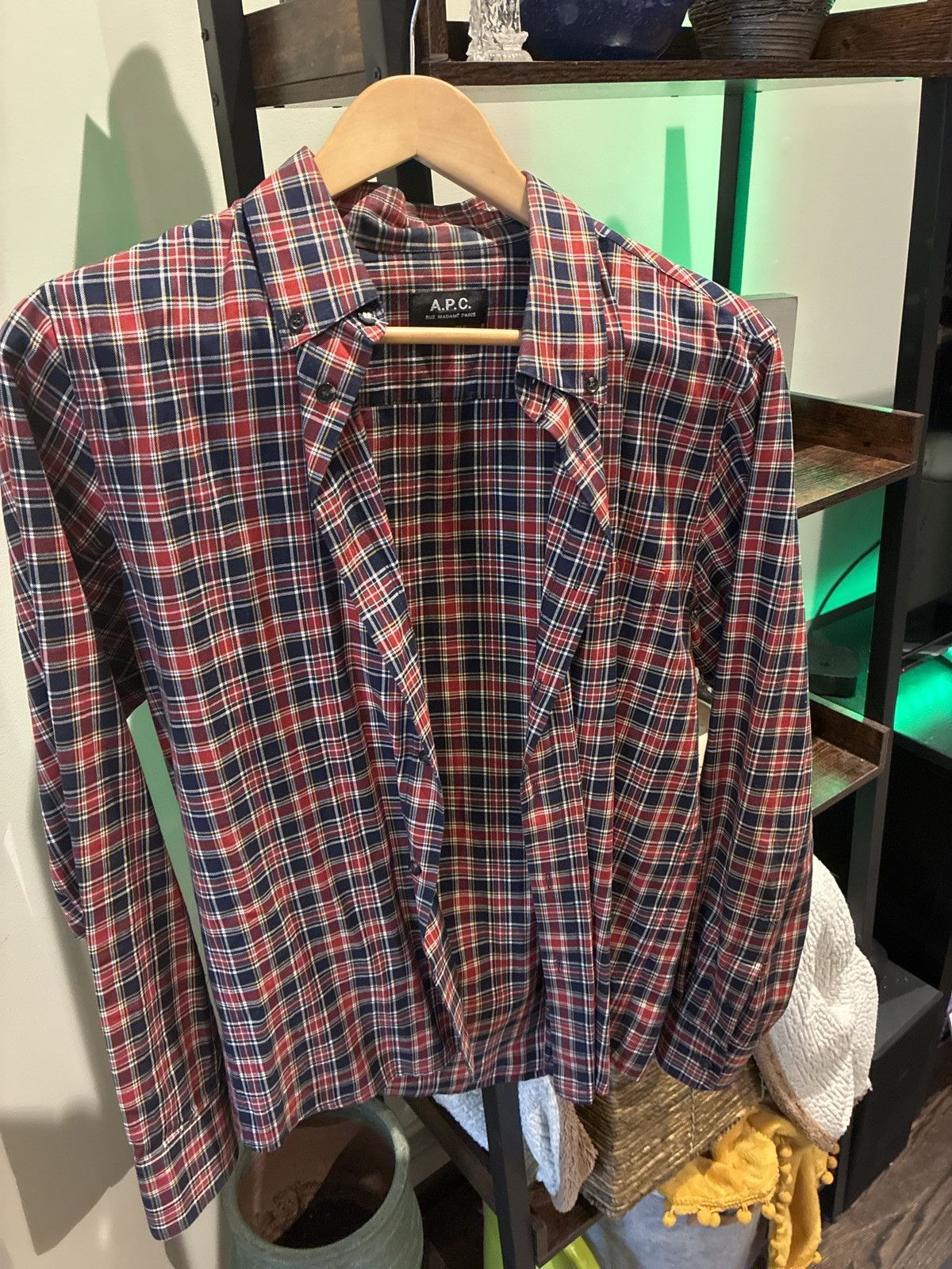 A.P.C. Plaid red and blue button up Size US S / EU 44-46 / 1 - 1 Thumbnail