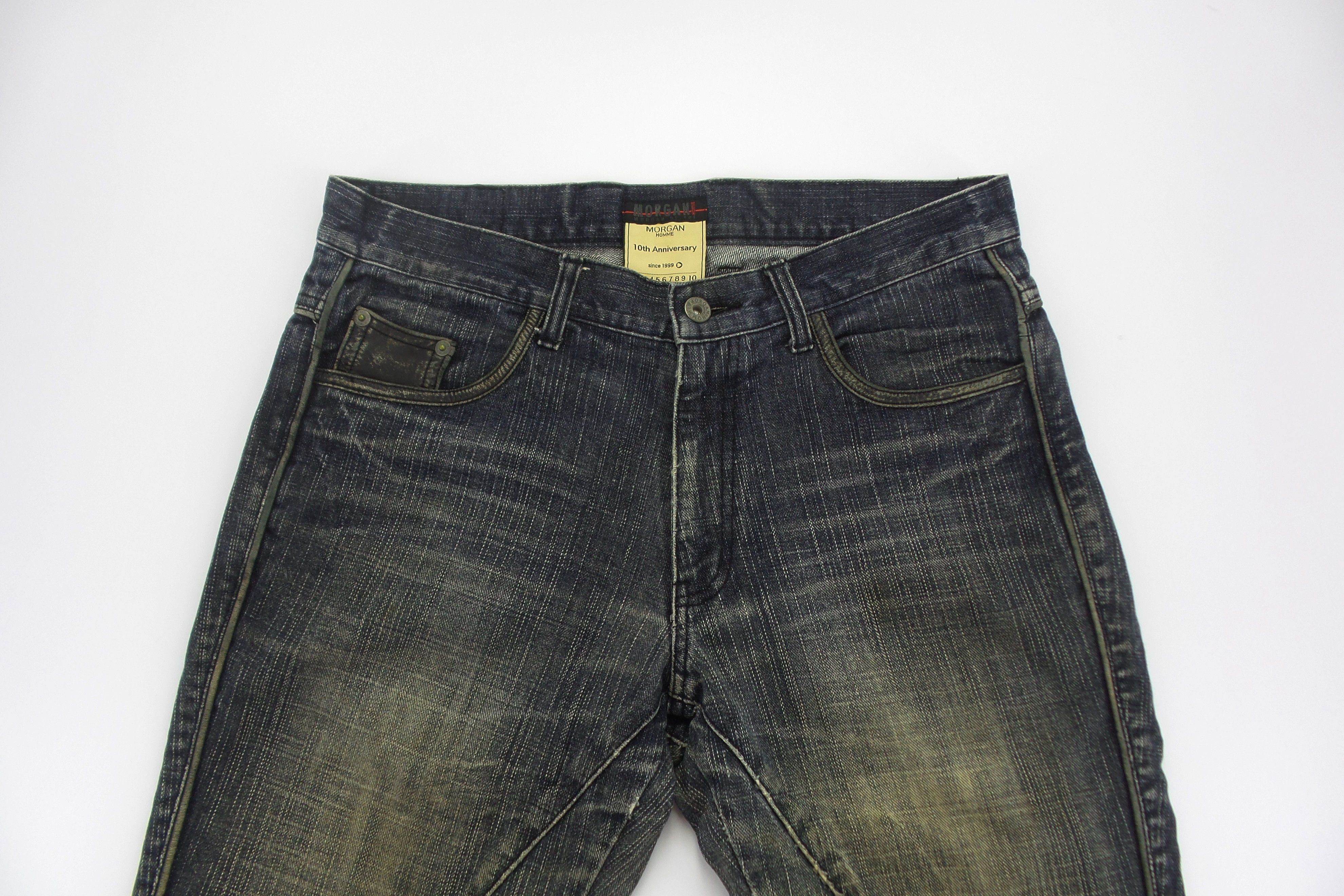 Japanese Brand × Morgan Homme DISTRESSED Morgan Homme 10th Anniversary Jeans W33xL43.5 Size US 33 - 2 Thumbnail