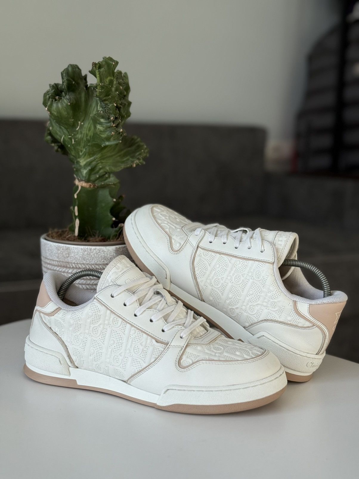 Dior Dior One Monogram Sneackers Low White Pink Size US 8.5 / IT 38.5 - 2 Thumbnail