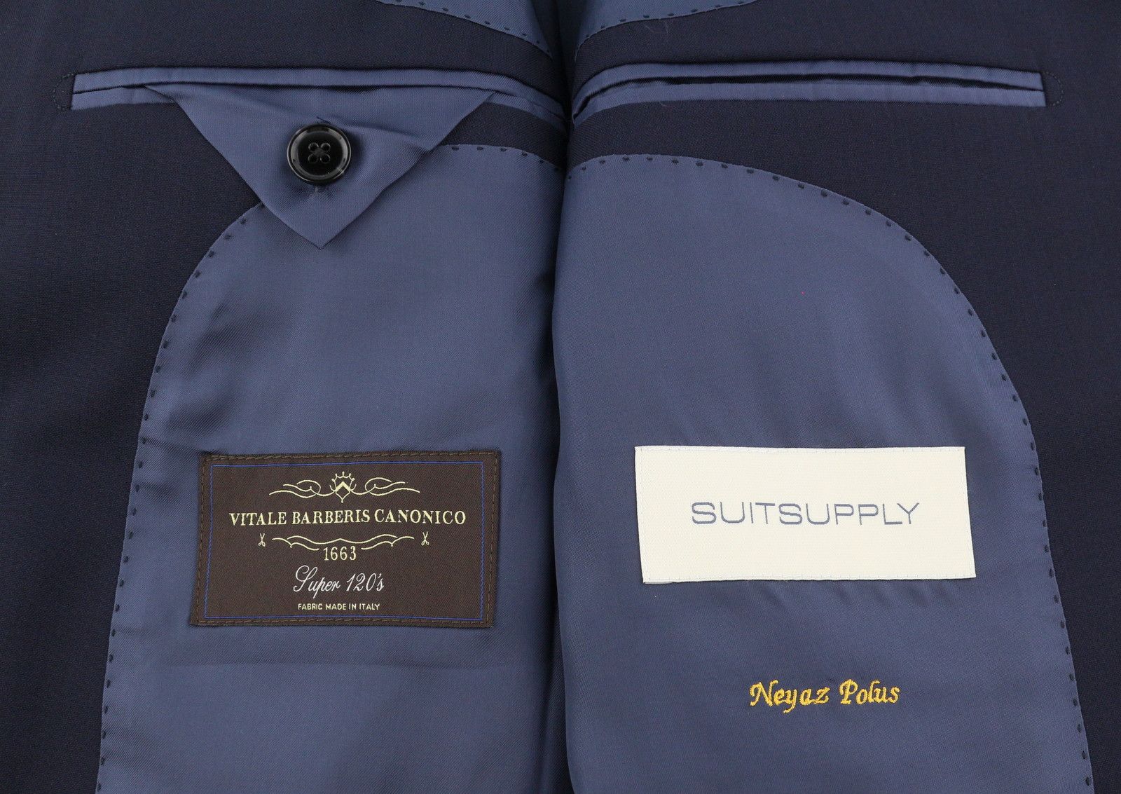 Suitsupply LA SPALLA UK36S/W27 Blue Wool 2 Piece Suit 85709 Size 36S - 6 Thumbnail