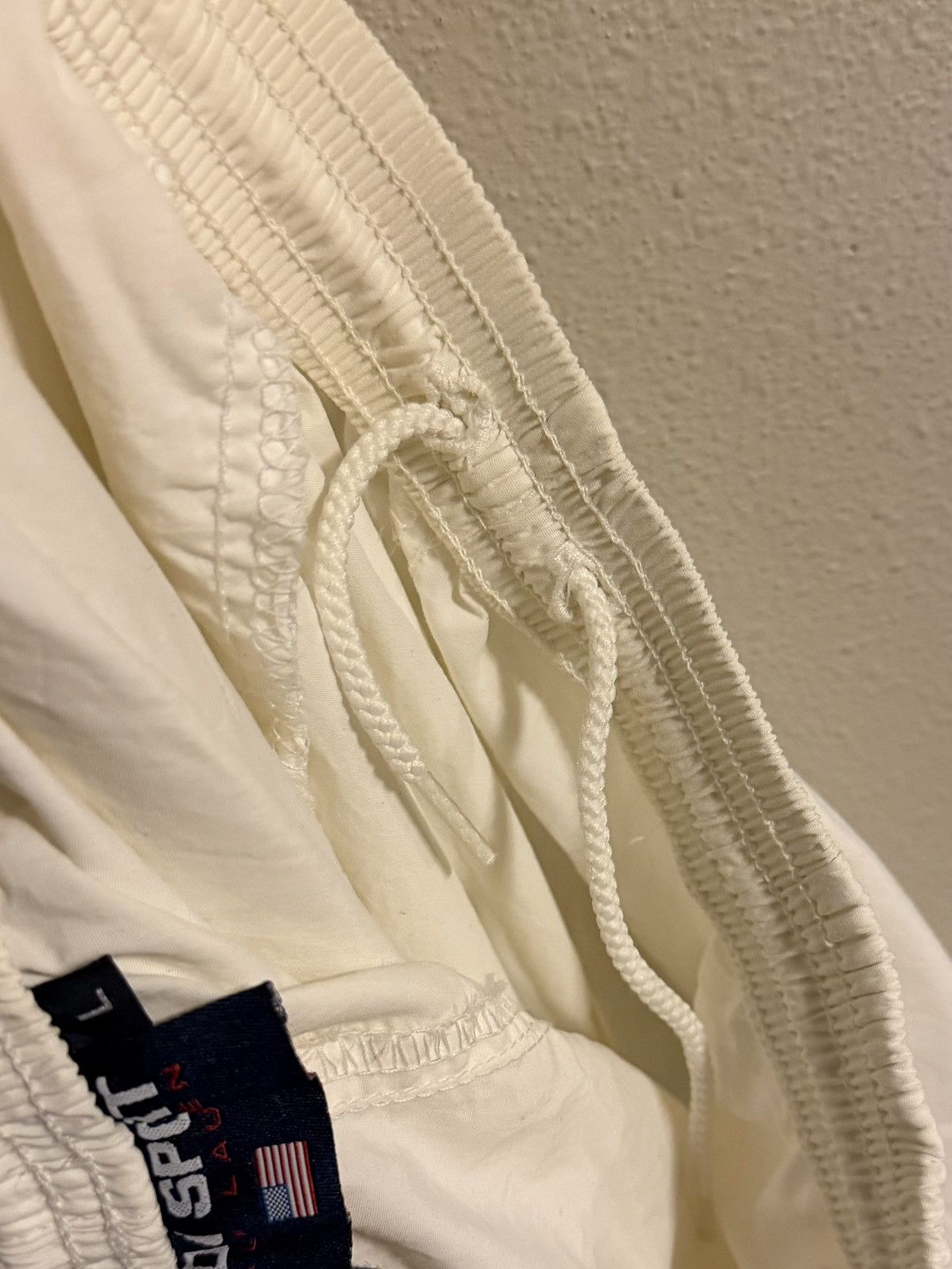 Polo Ralph Lauren vtg 90s made in usa polo sport blank white nylon track pants Size US 32 / EU 48 - 4 Thumbnail