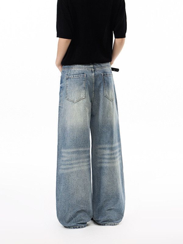 Japanese Brand American Retro Street Jeans with Whiskering (Cleanfit) Size US 32 / EU 48 - 5 Thumbnail