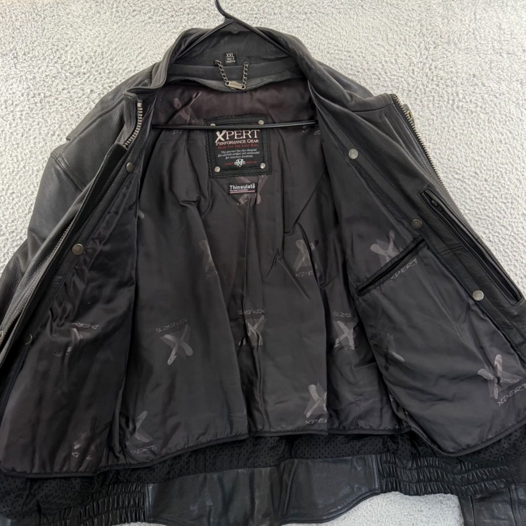 Vintage VINTAGE Xpert Performance Gear Jacket Mens 2XL Black Leather Motorcycle Biker Size US XXL / EU 58 / 5 - 6 Thumbnail