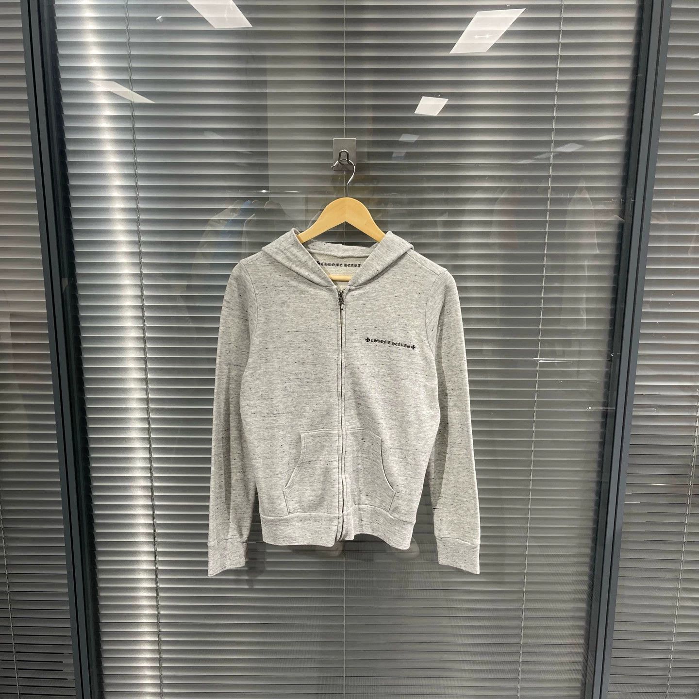 Chrome Hearts Chrome Hearts Gray Broken Sword Vines Silver Zip Jacket S Size S / US 4 / IT 40 - 1 Thumbnail