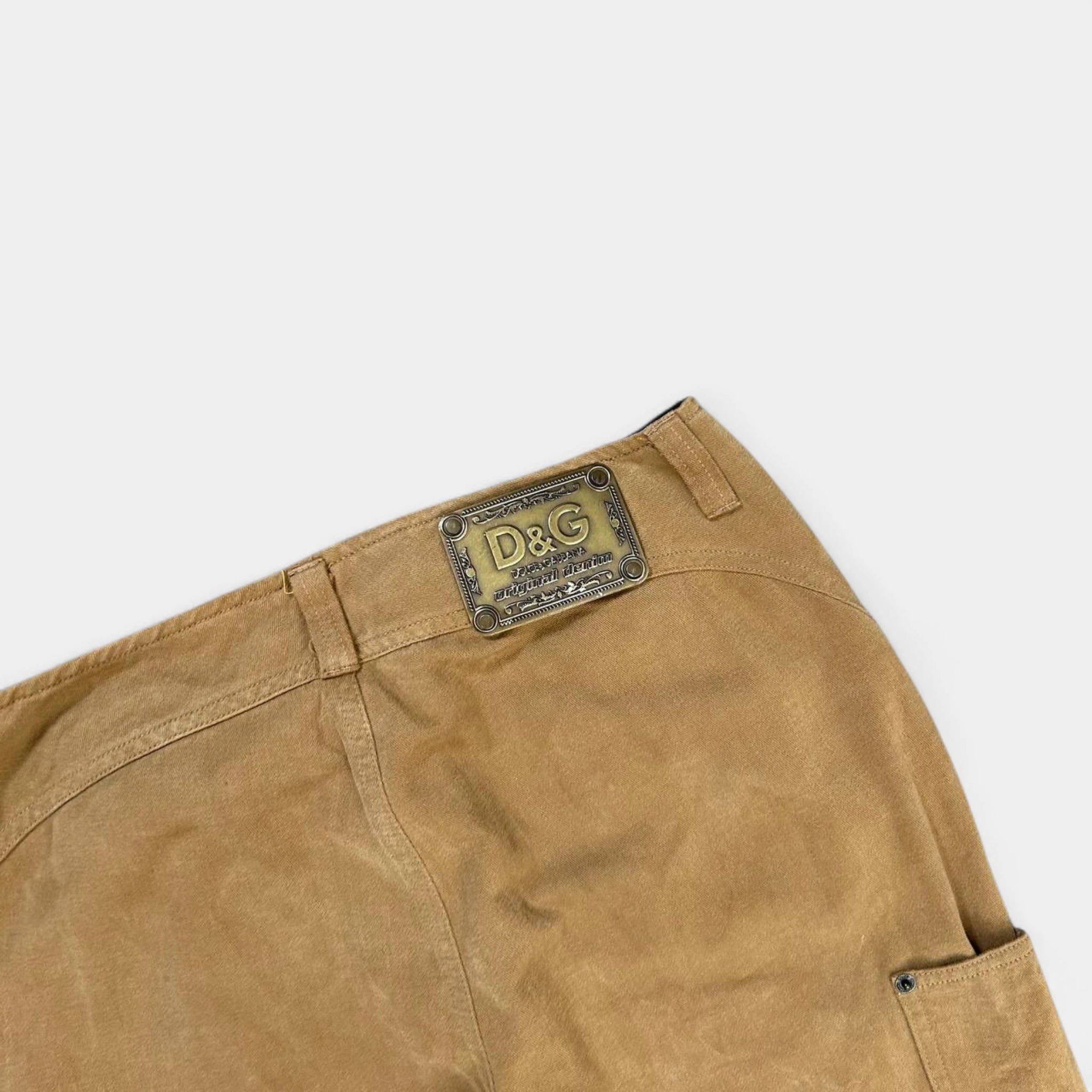 Dolce & Gabbana Dolce & Gabbana Beige Carpenter Pants Size US 31 - 6 Thumbnail