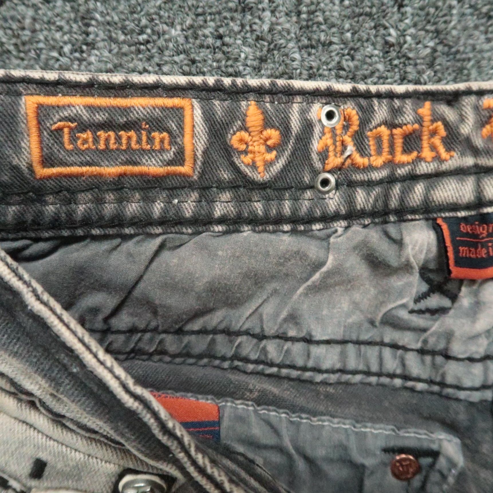 Vintage Rock Revival Jeans Womens Slim Tapered 5-Pocket Denim Gray Brown Tannin Embroidered 26x29 28 Inseam Size 26" / US 2 / IT 38 - 4 Thumbnail