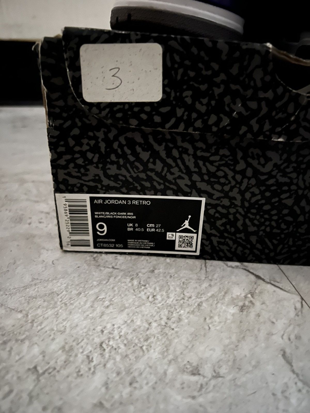 Jordan Brand Purple Air Jordan 3s Size US 9 / IT 39 - 7 Thumbnail