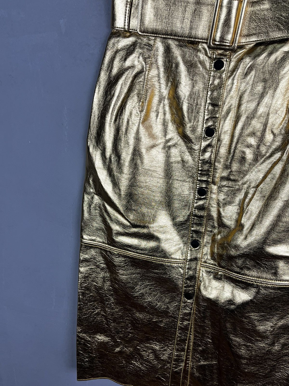 MSGM × Other MSGM Metallic Belted Midi Skirt Size 28" / US 6 / IT 42 - 4 Thumbnail