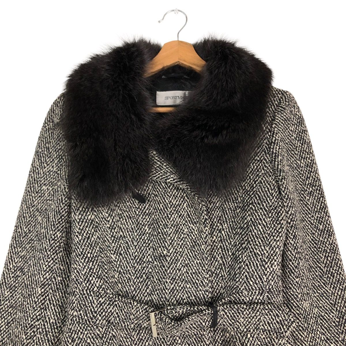 Vintage 🔥VINTAGE LONG JACKET WOOL SPORTMAX ITALY MINK FUR COLLAR Size M / US 6-8 / IT 42-44 - 3 Thumbnail