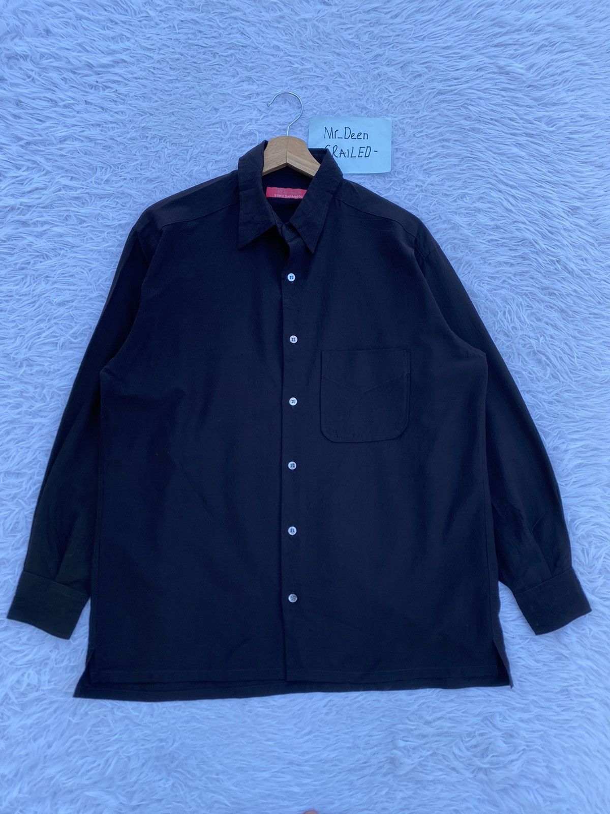 Yohji Yamamoto Rare Vintage 90s Yohji Yamamoto 50% Soie SILK Button Shirt Size US L / EU 52-54 / 3 - 2 Thumbnail