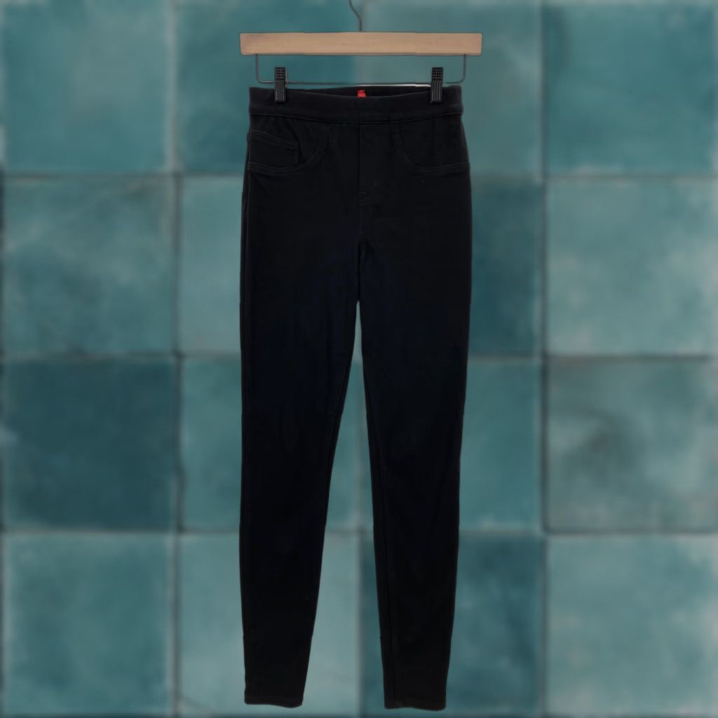 Spanx Spanx Pants Womens XS Tall Black Jean-ish Leggings High Rise Shaping Skinny Pants Size 26" / US 2 / IT 38 - 1 Thumbnail