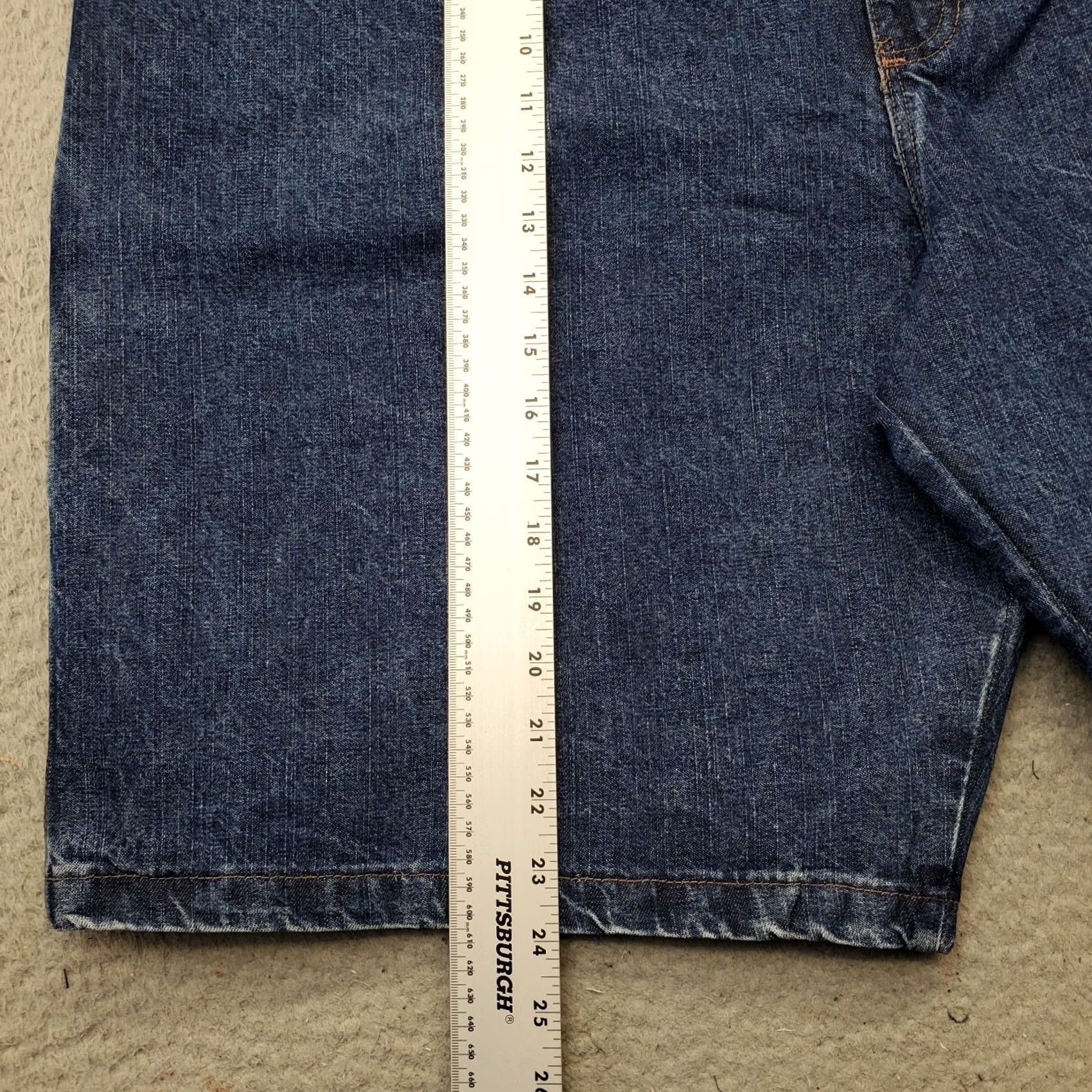 Wrangler Wrangler Mens Blue Denim Carpenter Shorts 48 Bermuda Flat Front 5-Pocket Casual Workwear Regular Size US 32 / EU 48 - 3 Thumbnail