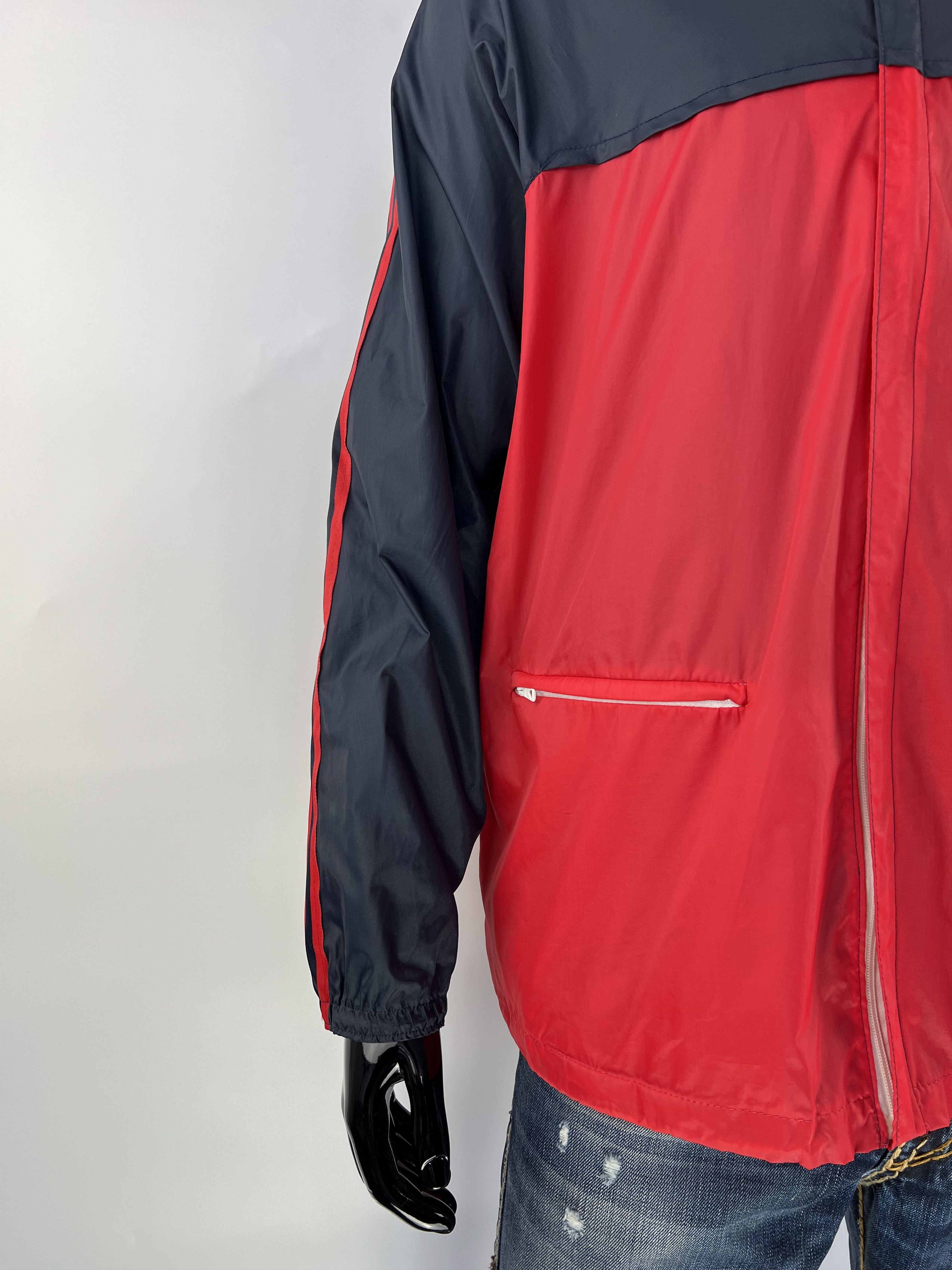 Adidas × Vintage 80s Vintage Adidas Full Zip Hooded Nylon Jacket Size S/M Size US M / EU 48-50 / 2 - 4 Thumbnail