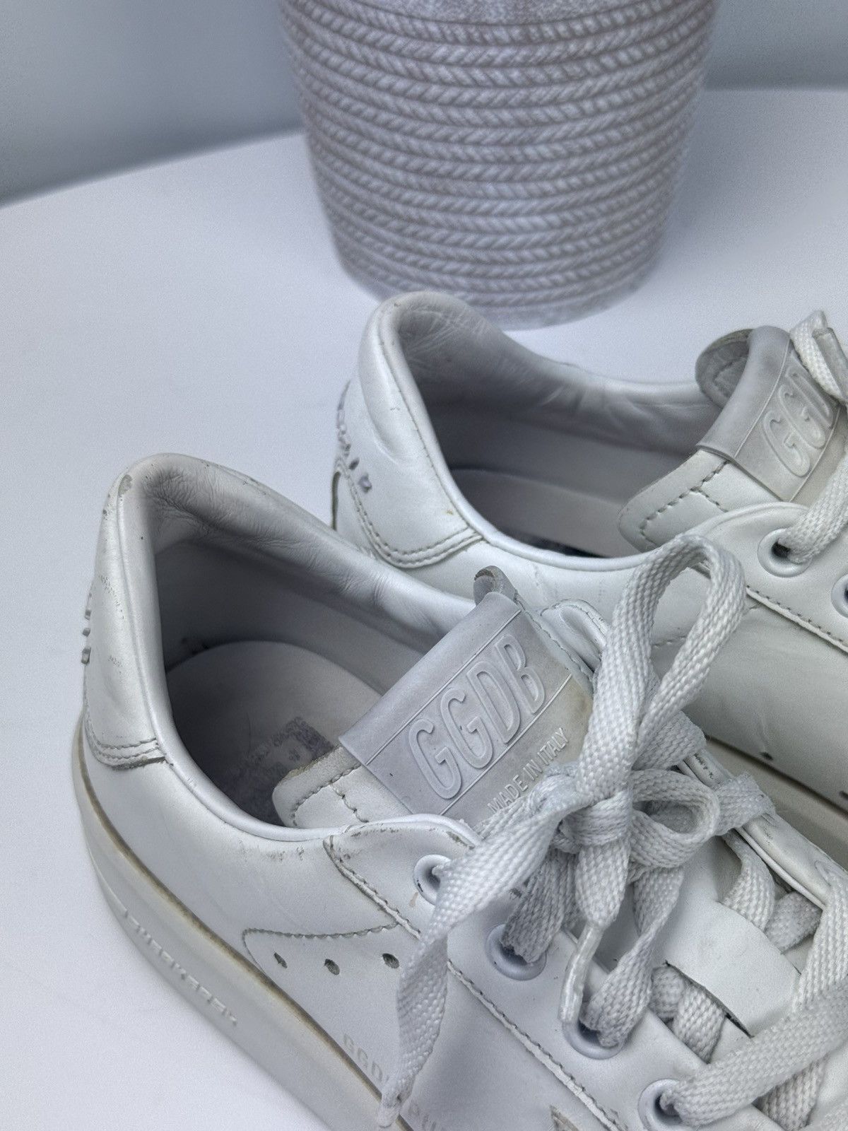 Golden Goose Golden Goose Pure Star White Leather Sneakers Women’s EU36 Size US 6 / IT 36 - 6 Thumbnail