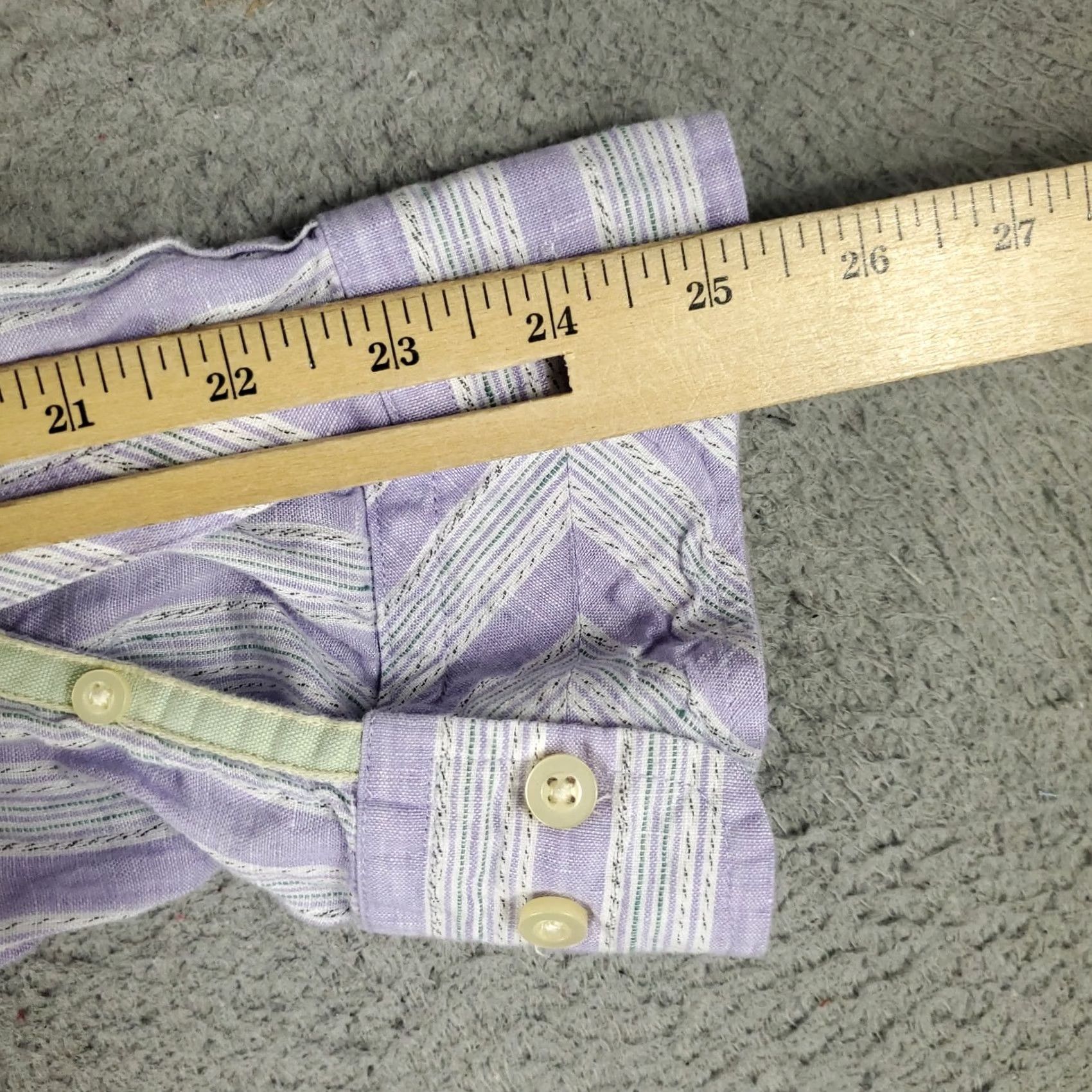 Tommy Bahama Tommy Bahama Shirt Mens XL Purple Striped Linen Button-Up Long Sleeve Shirt Size US XL / EU 56 / 4 - 6 Thumbnail