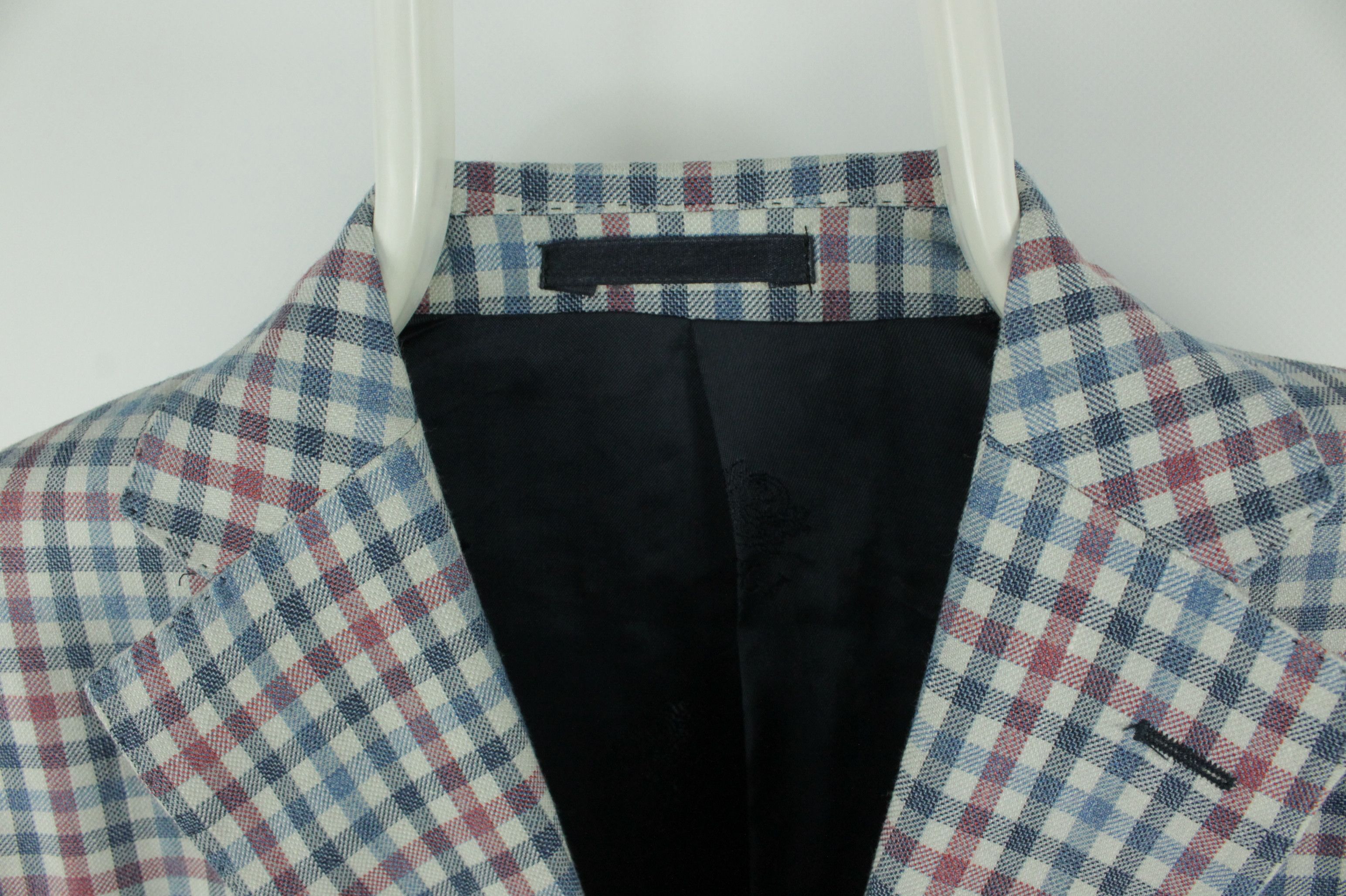 Boggi Boggi Milano Linen Wool Gingham Sport Coat Blazer Men's Size US M / EU 48-50 / 2 - 3 Thumbnail
