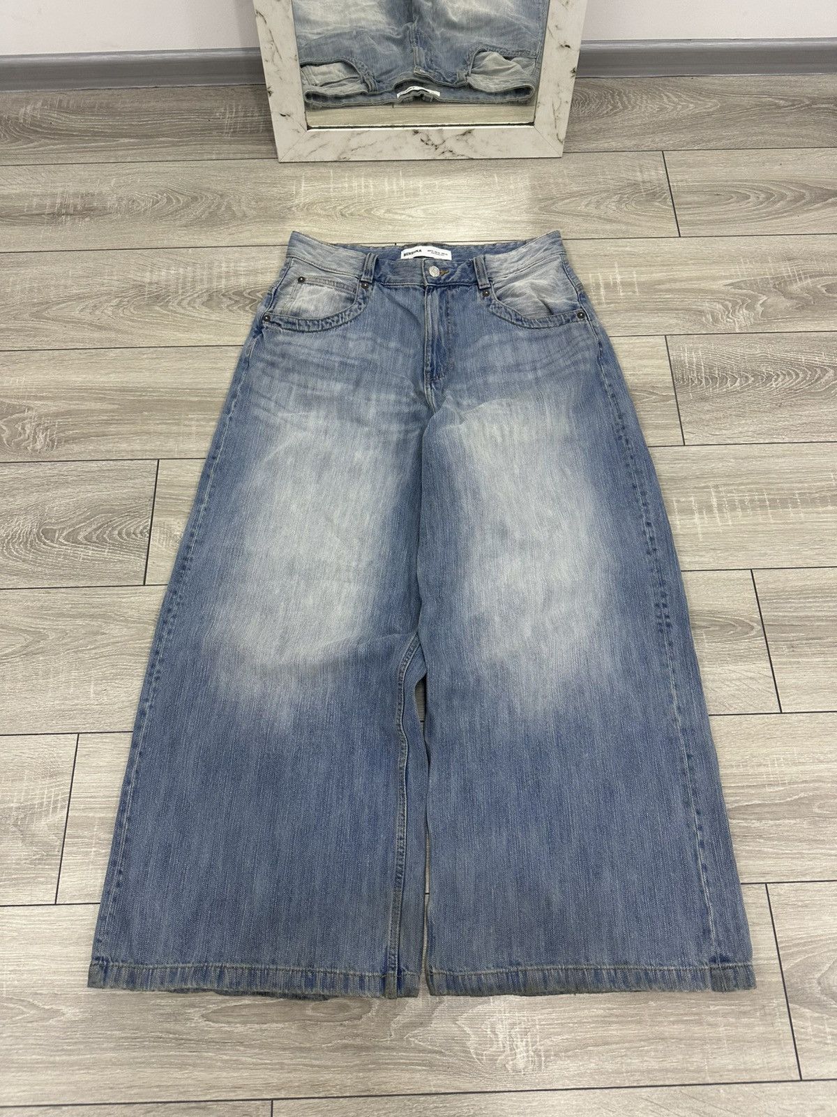 Japanese Brand Baggy Wide Y2K Jnco Style Jeans Japanese Style Size US 32 / EU 48 - 2 Thumbnail