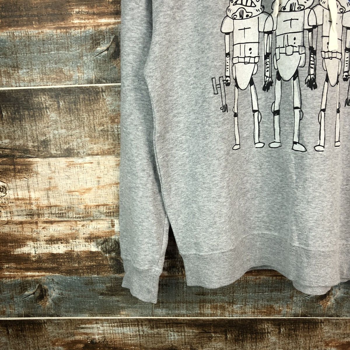 Cartoon Network × Star Wars Stars Wars storm Trooper movie Grey Hoodie #A1534 Size US M / EU 48-50 / 2 - 7 Thumbnail