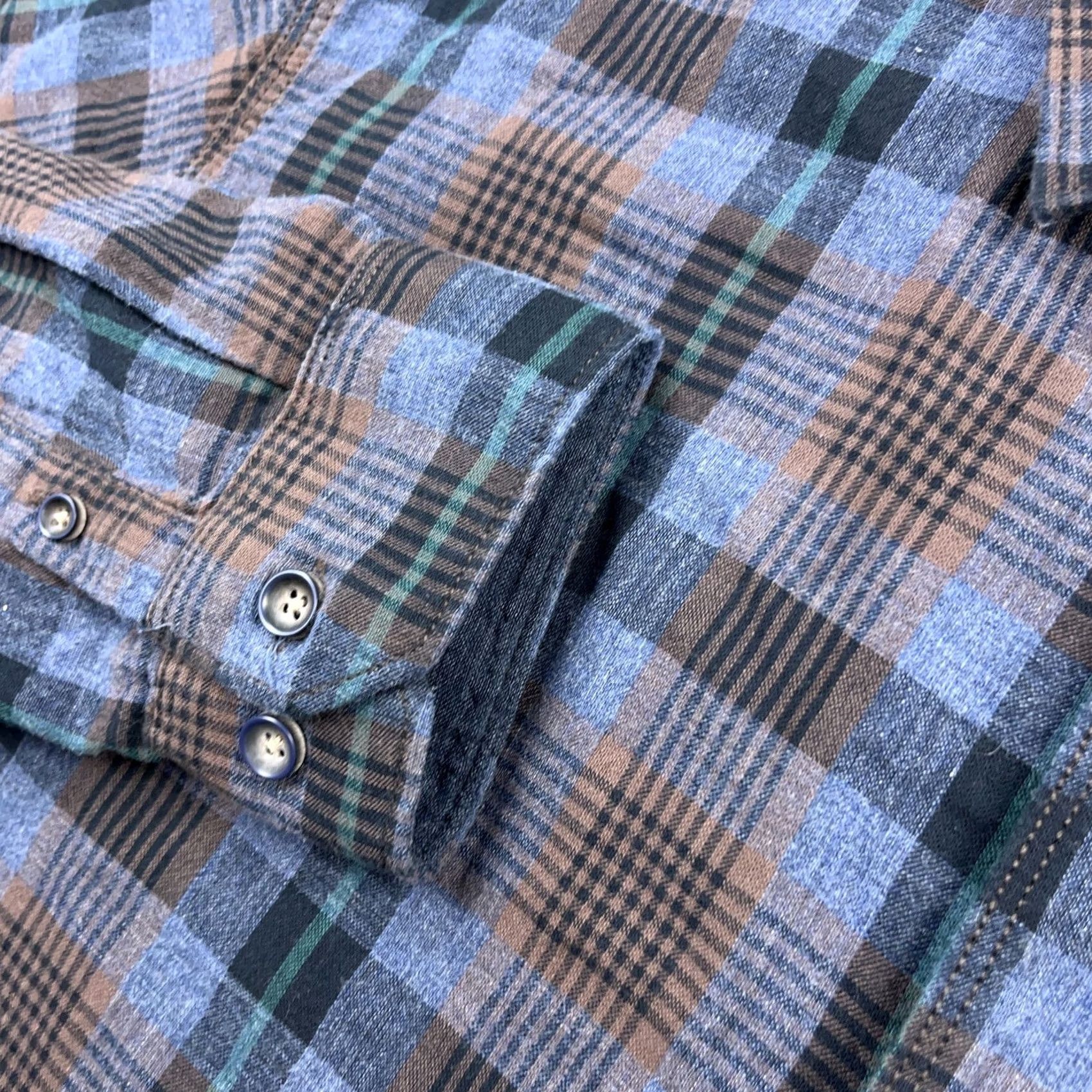 Carbon2Cobalt Carbon 2 Cobalt Shirt Men Large Blue Plaid Button Up Cotton Dress Casual Camp Size US L / EU 52-54 / 3 - 4 Thumbnail
