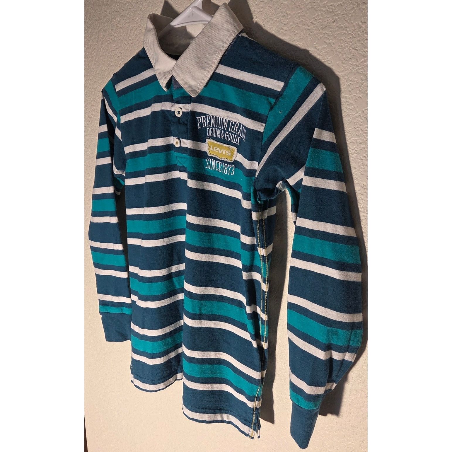Levi's Vintage Levi's Blue Striped Long Sleeve Shirt - Boys - Small Size US XXS / EU 40 - 3 Thumbnail