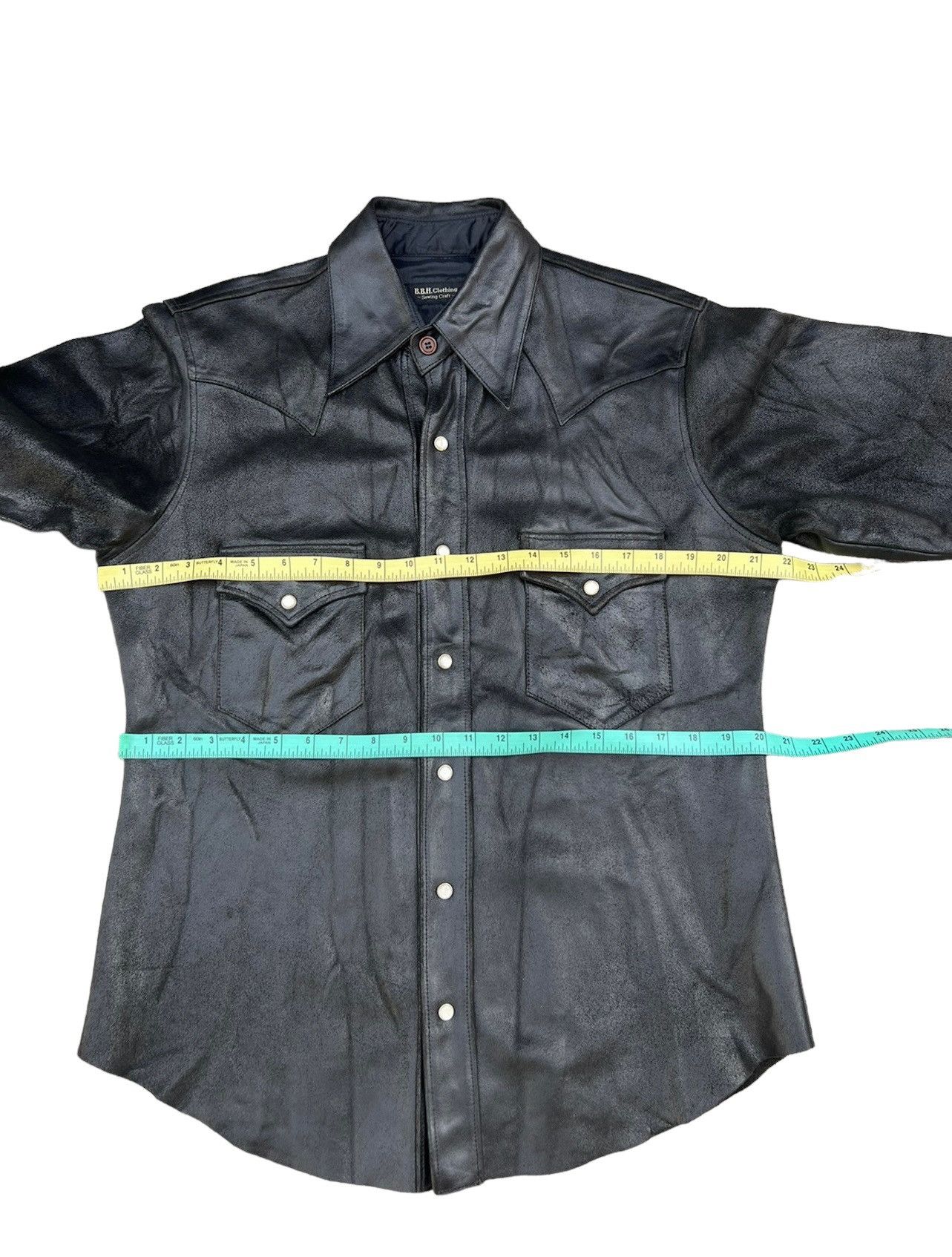Leather B.B.H. Clothing Japan Distress Cow Leather Western Shirt Size US M / EU 48-50 / 2 - 3 Thumbnail