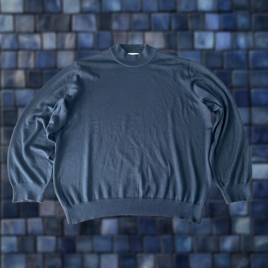 Nordstrom Nordstrom Sweater Men's XL Black 100% Merino Wool Mock Neck Italy Vintage No 90s Classic Preppy Y2K Golf Pullover Knit Wool Shirt Size US XL / EU 56 / 4 - 1 Thumbnail