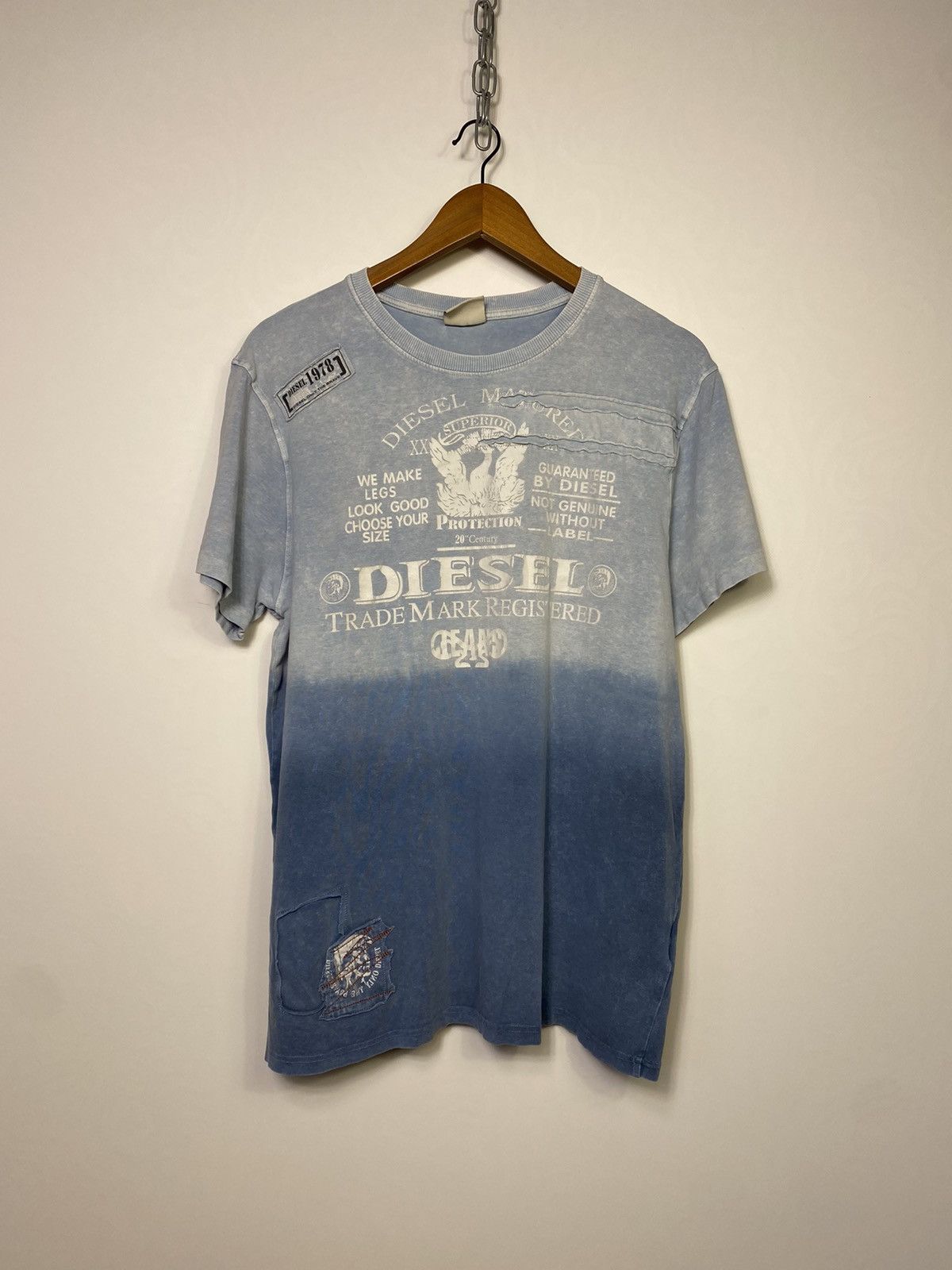Diesel Vintage Diesel Big Logo Y2k T-shirt Tee Size US M / EU 48-50 / 2 - 1 Thumbnail