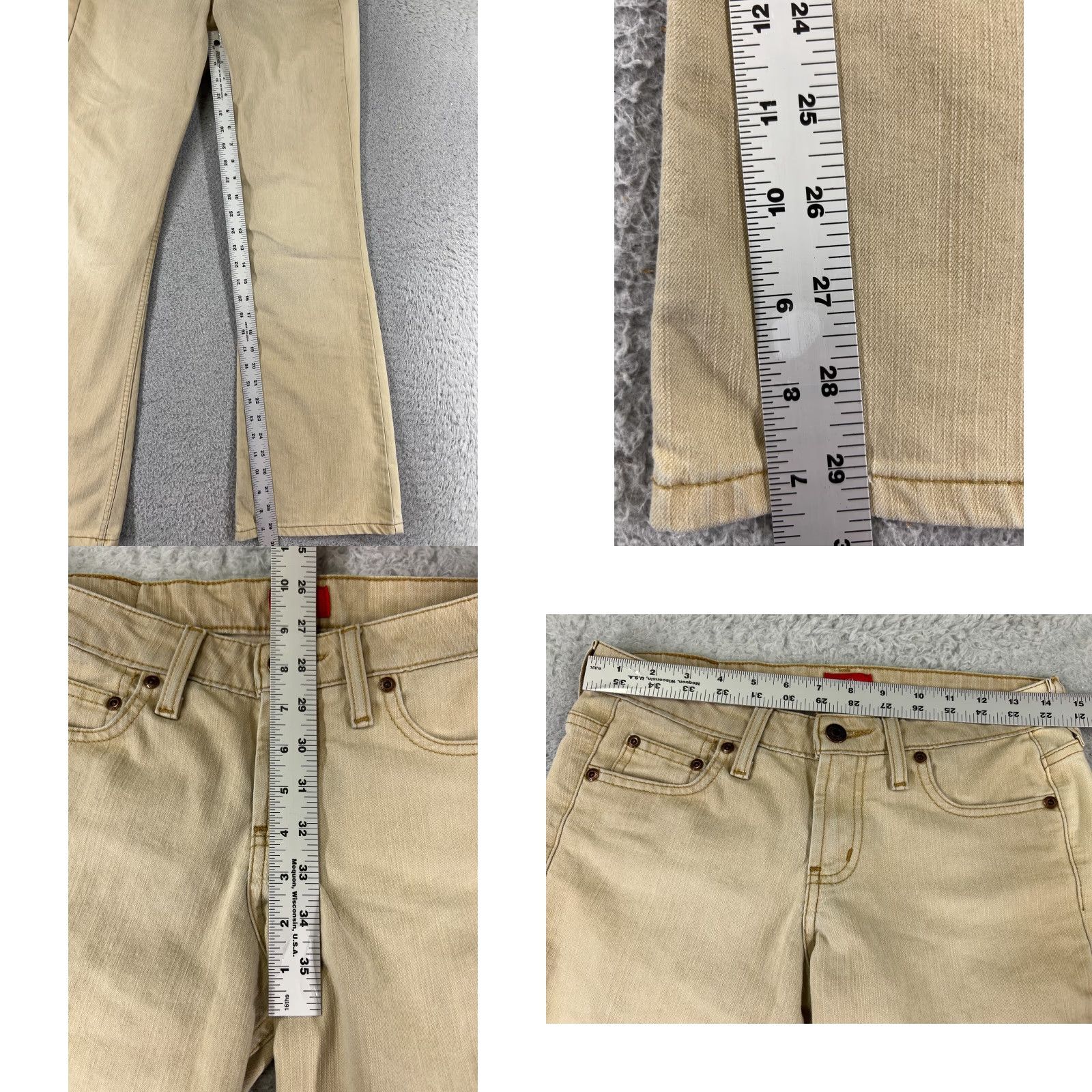 Mossimo MOSSIMO Jeans Women 5-Pocket Flared Denim Beiges Mid Rise 27x30 Regular Size 3 Stretch Cotton Blend Adult Womens Size 26" / US 2 / IT 38 - 8 Thumbnail
