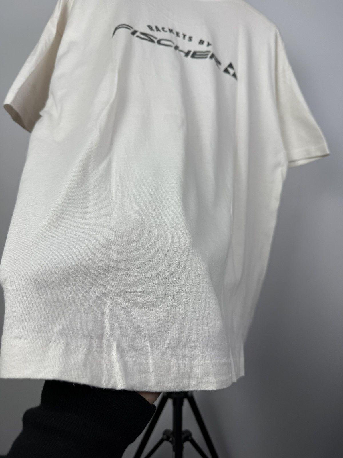 Vintage Vintage 90s Tennis Rackets by Fisher Graphic T Shirt Size US XL / EU 56 / 4 - 10 Thumbnail