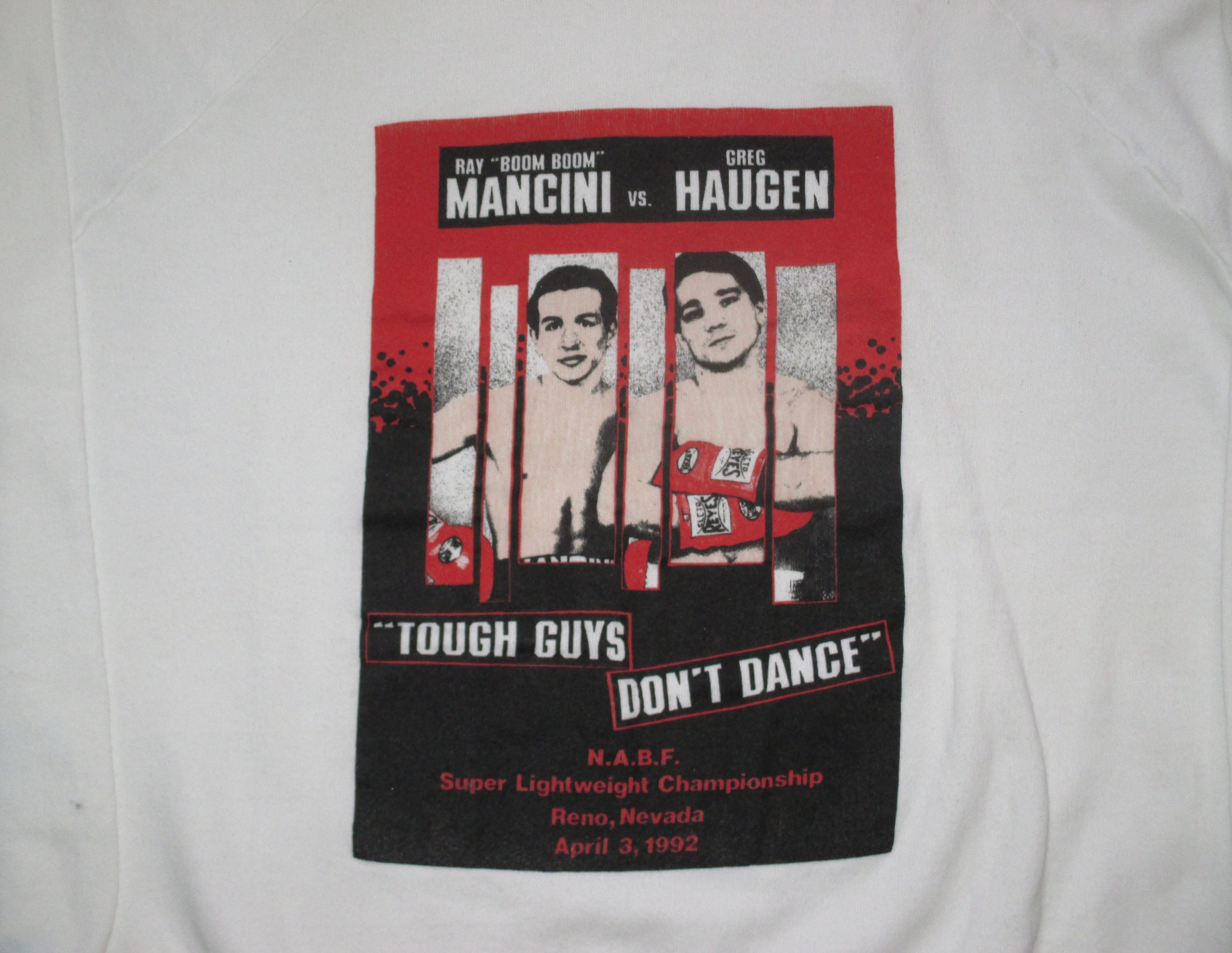 Fruit Of The Loom Vintage 1992 Boxing Mancini Haugen Hip Hop Sweatshirt Size US XL / EU 56 / 4 - 3 Thumbnail