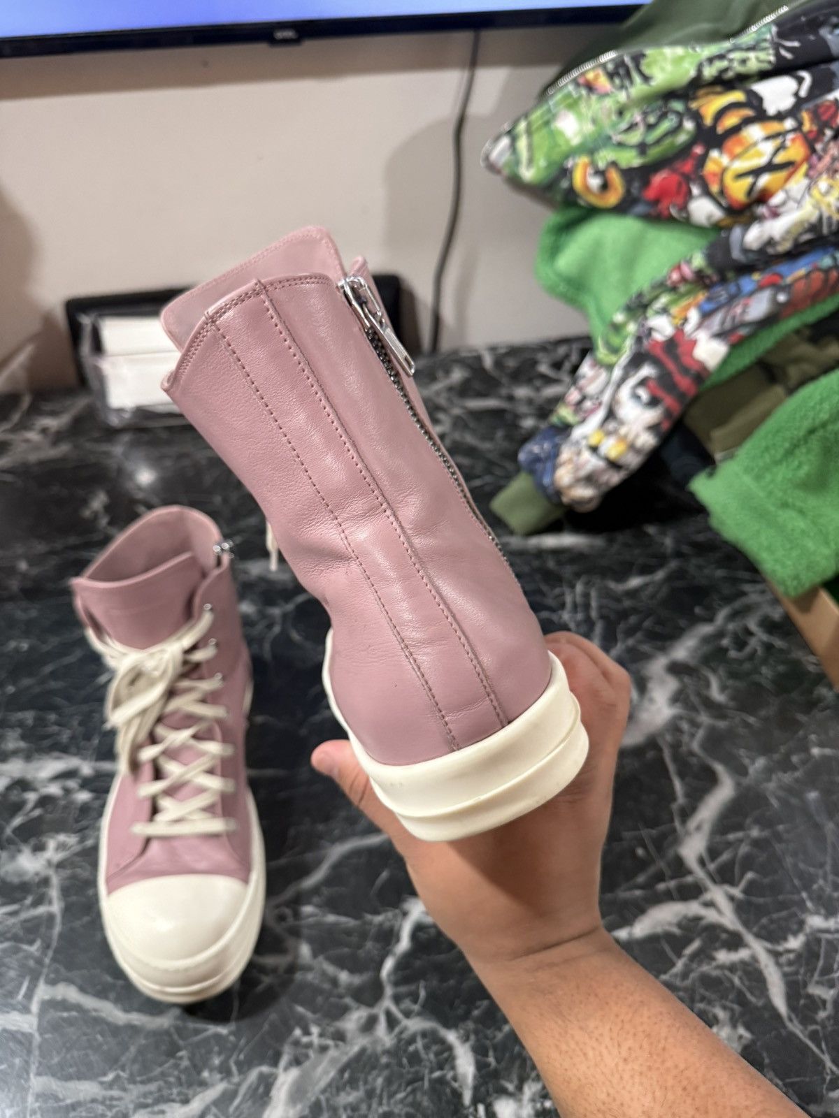 Rick Owens Rick Owens Hi Ramone Size 43 EU / 10 US Size US 10 / EU 43 - 5 Thumbnail