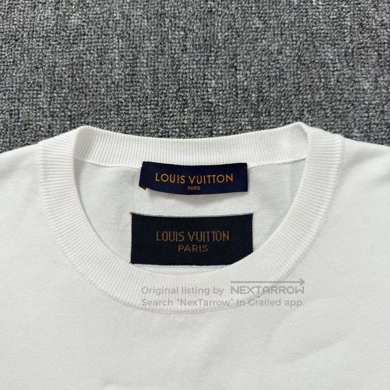 Louis Vuitton Louis Vuitton White and green slogan knitted short sleeve Size US M / EU 48-50 / 2 - 2 Thumbnail