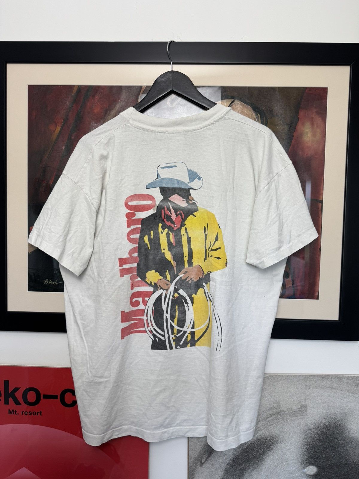 Marlboro Vintage 90s Marlboro Wild West Single Stitch Rare Print Tee Size US XL / EU 56 / 4 - 1 Thumbnail