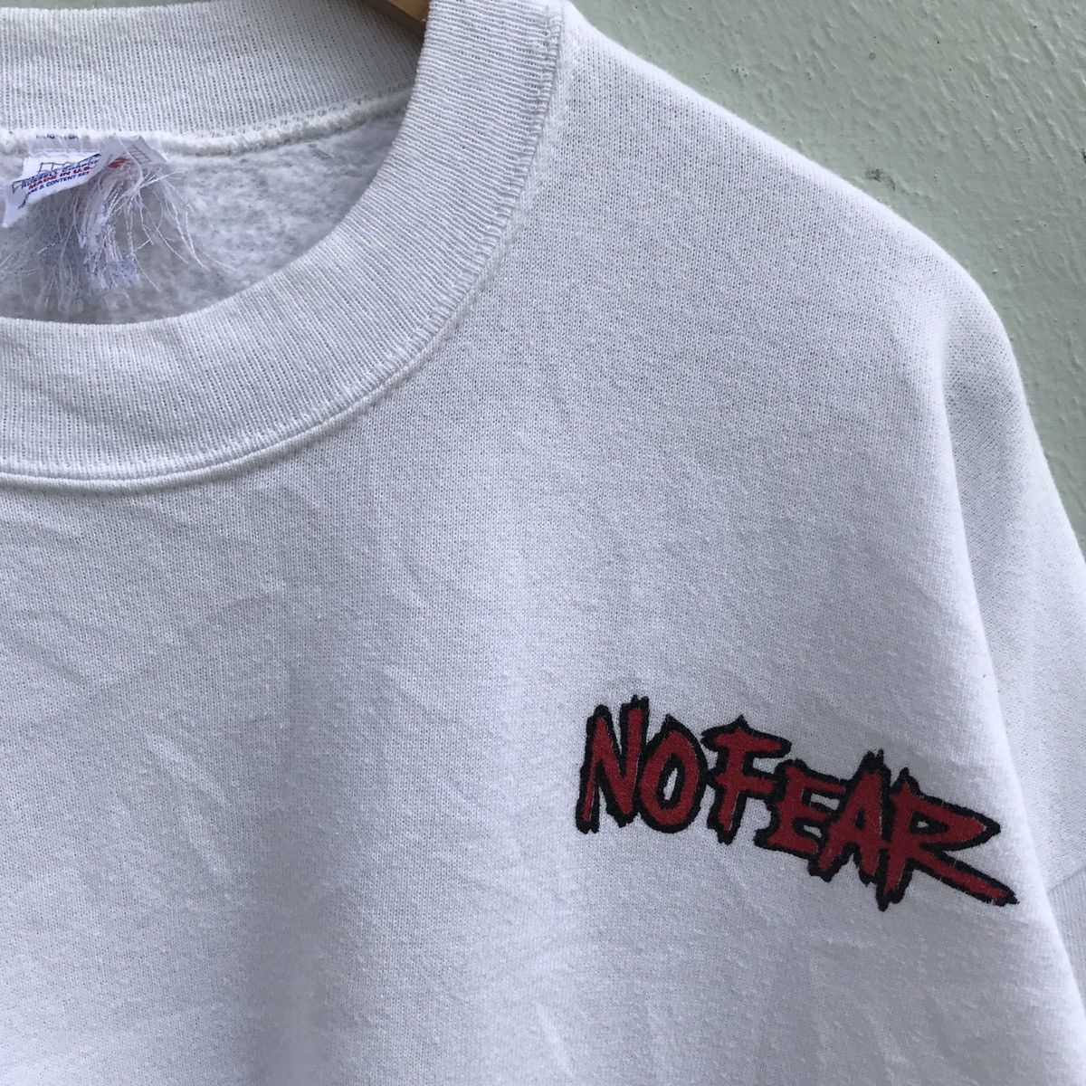 No Fear Vintage No Fear Skate Style White Crewneck Sweater Size US XL / EU 56 / 4 - 4 Thumbnail