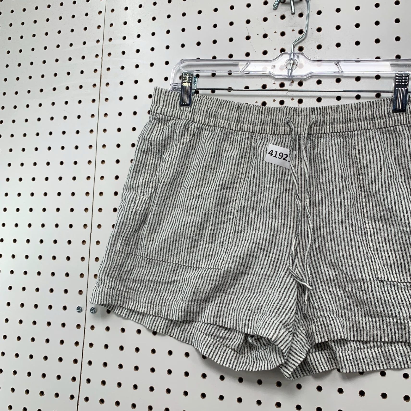J.Crew J.CREW Women's Linen Striped Shorts Size S 30" White Black Chino Casual Summer Size 28" / US 6 / IT 42 - 4 Thumbnail