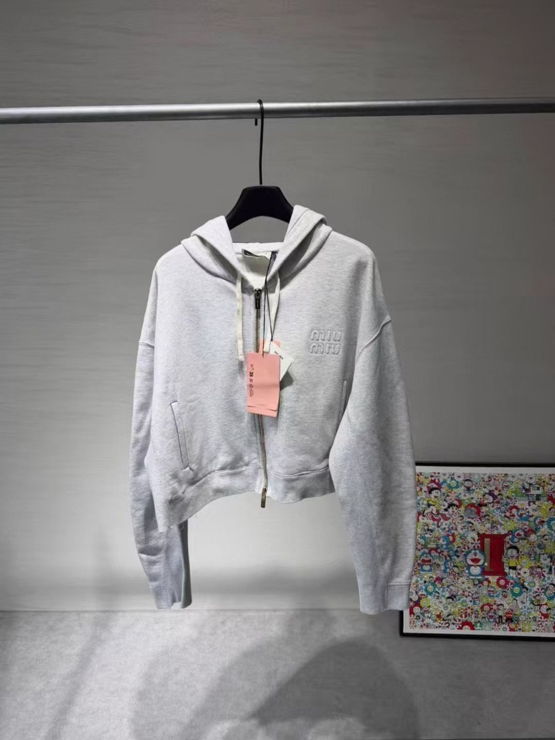 Miu Miu MIU MIU 2024AW Logo Zip Fleece Sweat Jacket | Grailed
