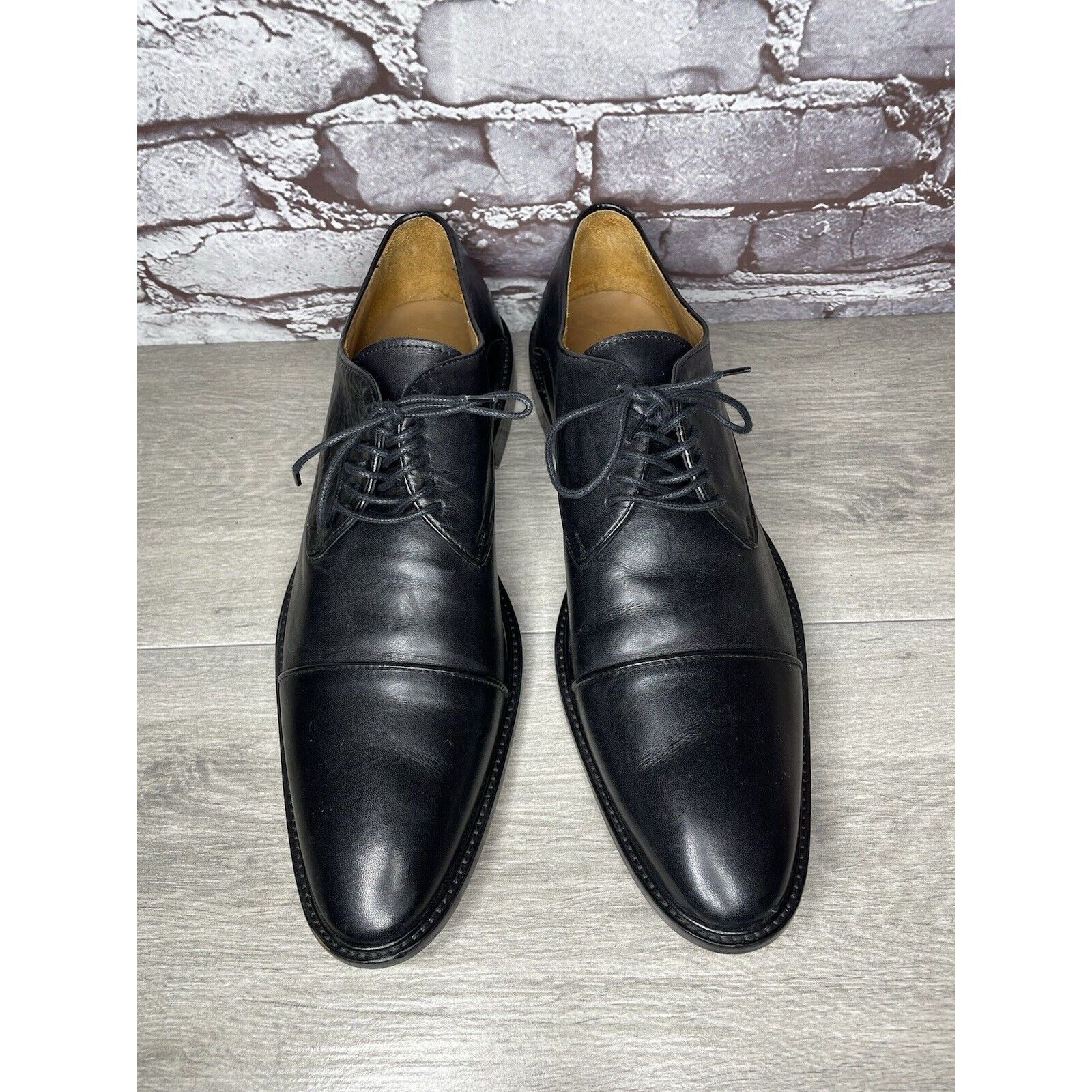 Other Wall+Water Black Leather Cap Toe Brogue Oxfords Shoes Men’s Size US 13 / EU 46 - 12 Thumbnail