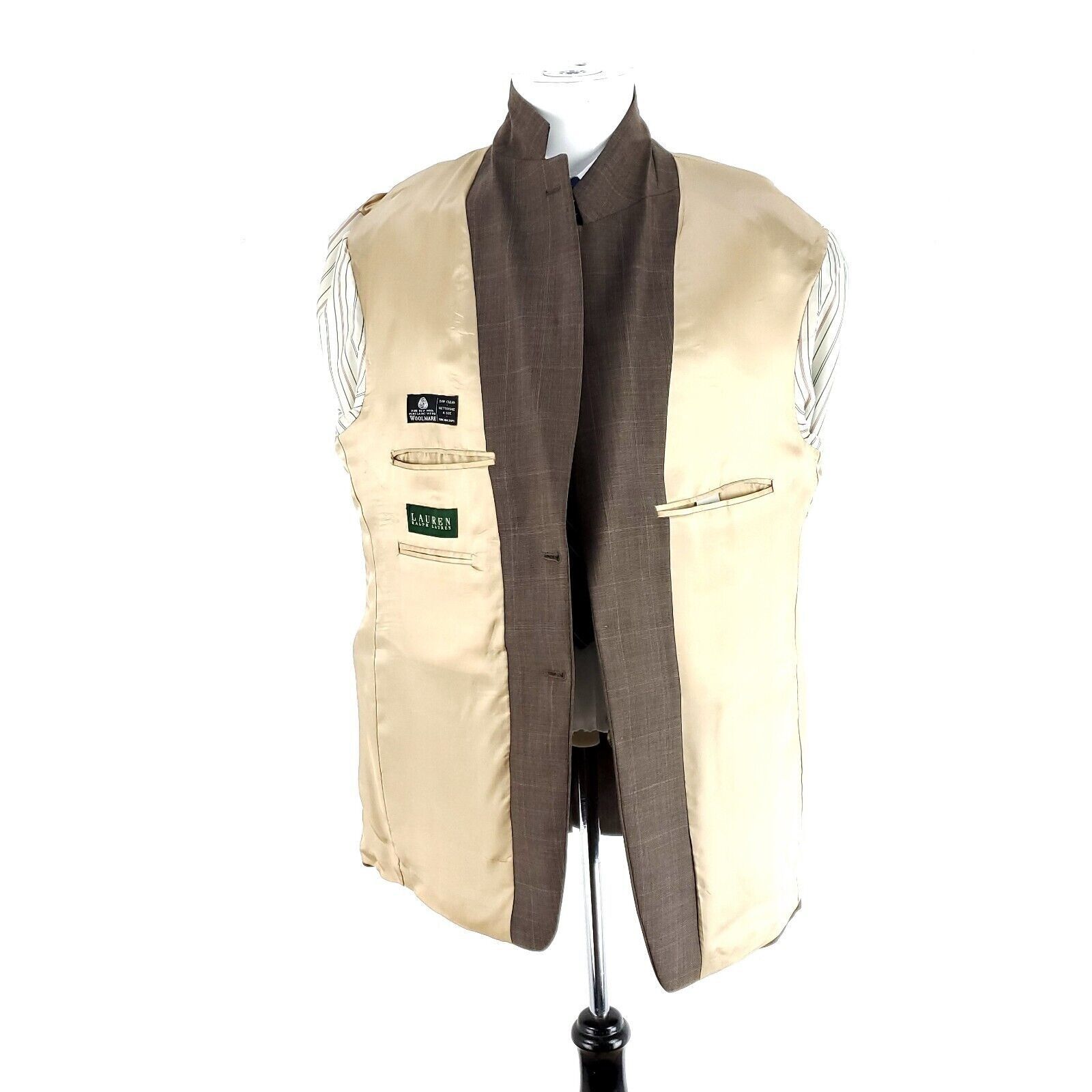 Lauren Ralph Lauren Lauren Ralph Lauren Wool 2 Button Blazer 44L Brown Plaid Spo Size 44L - 10 Thumbnail