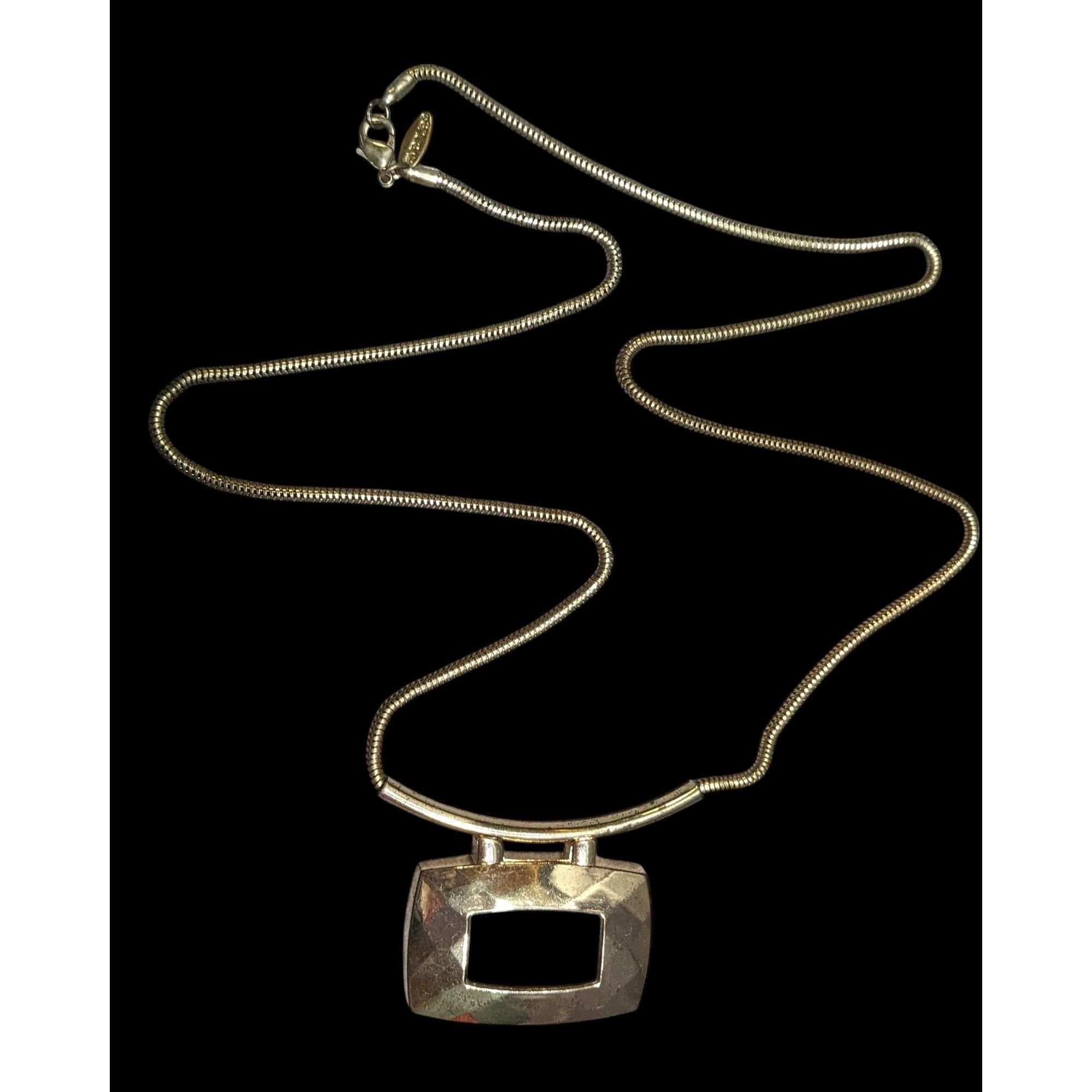 Avenue Avenue Geometric Gold Tone Pendant Statement Necklace Size ONE SIZE - 1 Thumbnail
