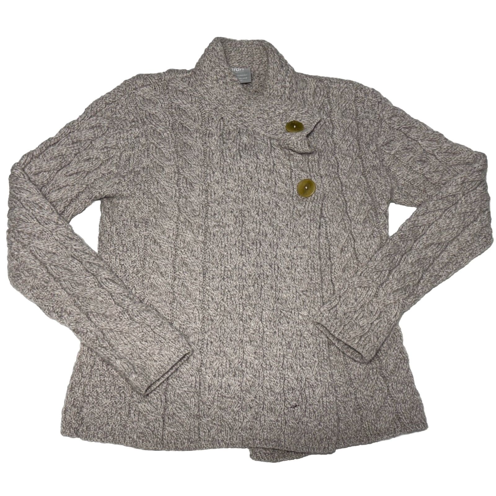 Vintage VINTAGE Aran Woollen Mills Louisburgh Cable Knit Wool Cardigan Women Size S Oatmeal Fall Winter Spring Authentic Irish Size S / US 4 / IT 40 - 2 Thumbnail