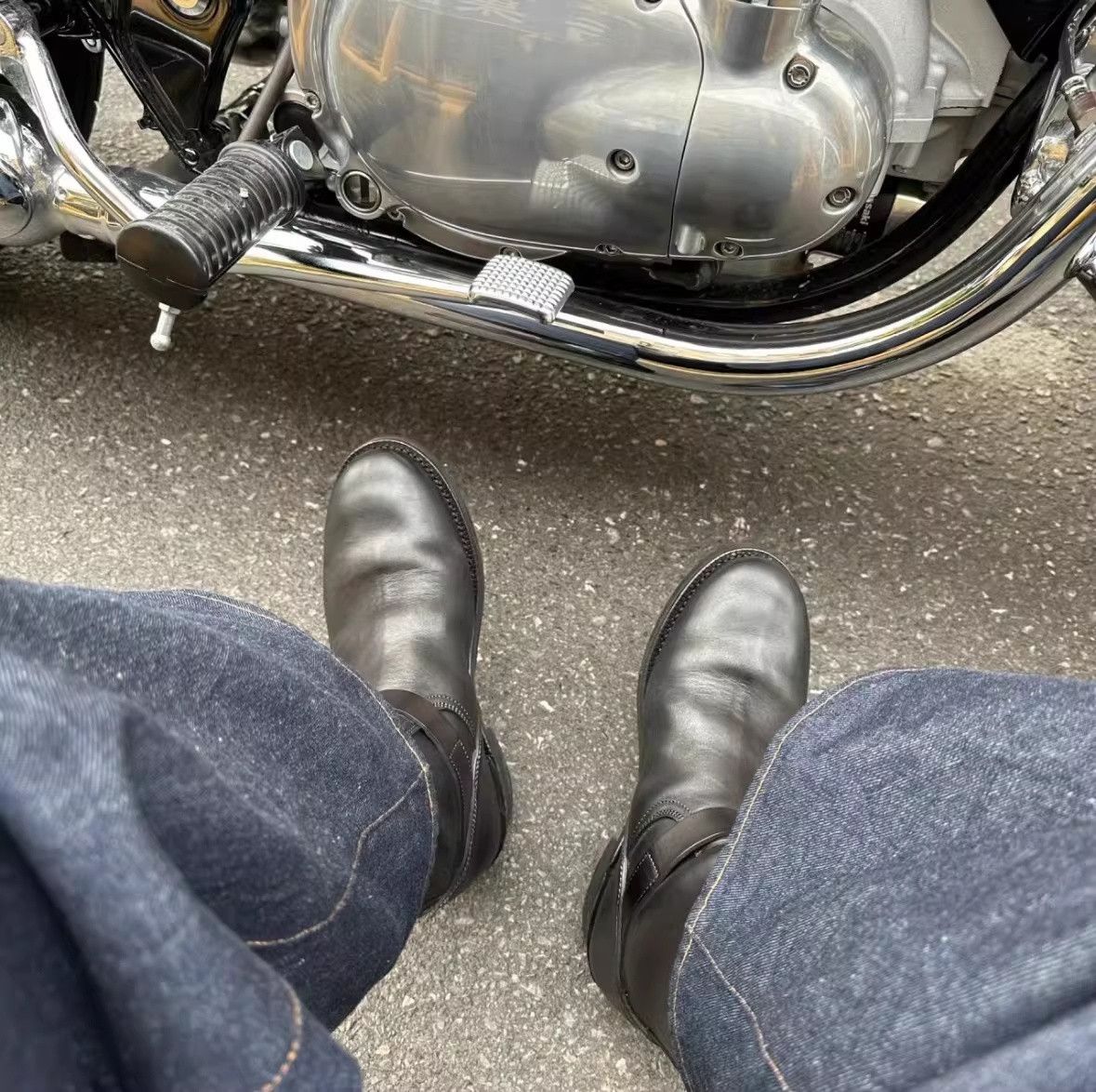 ATTRACTIONS Motor Black Italian Horsebutt Engineer Boots Size US 9.5 / EU 42-43 - 5 Thumbnail