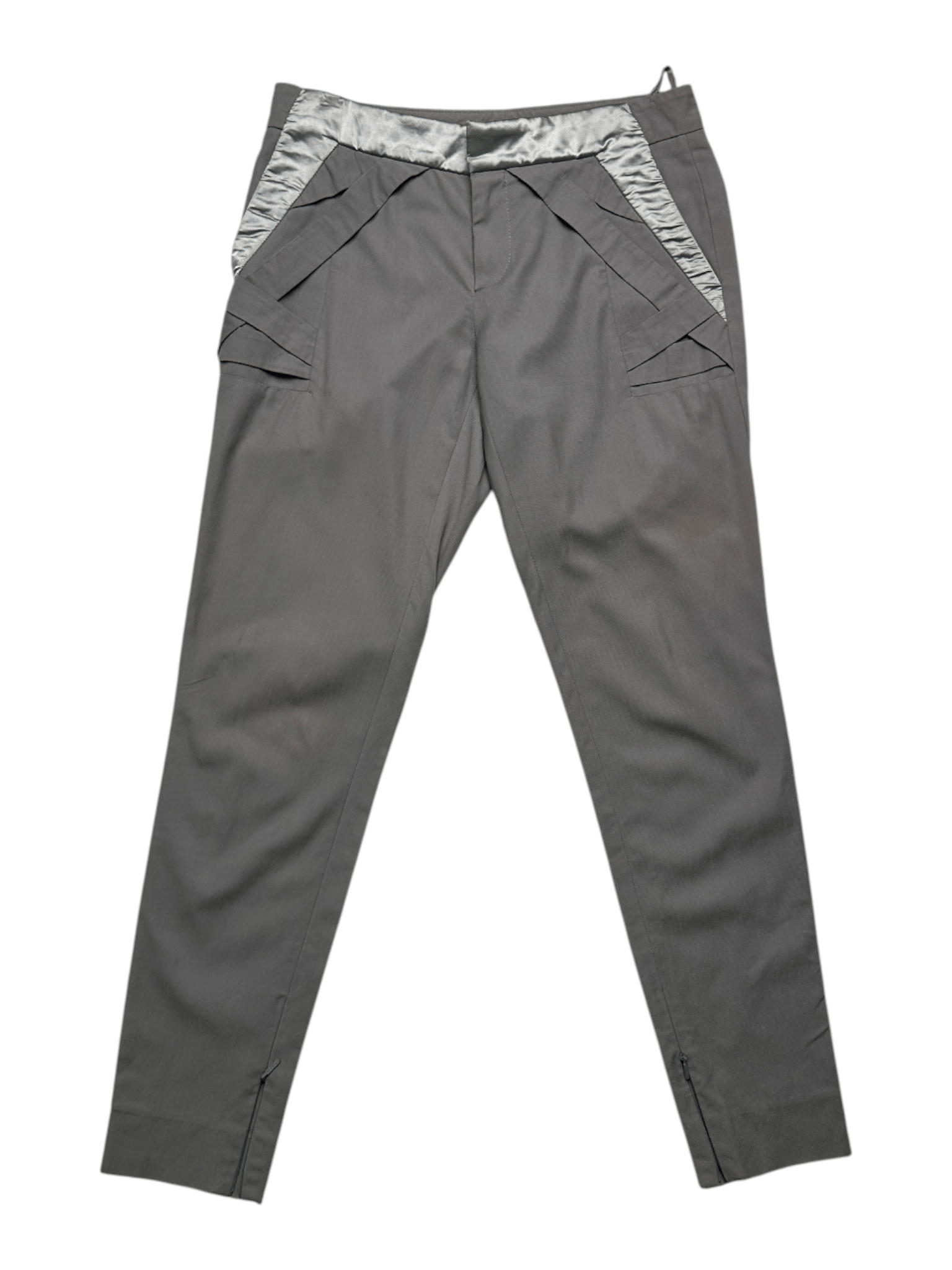 Gucci Gucci Grey Satin Waistband Pants Size 26" / US 2 / IT 38 - 1 Thumbnail