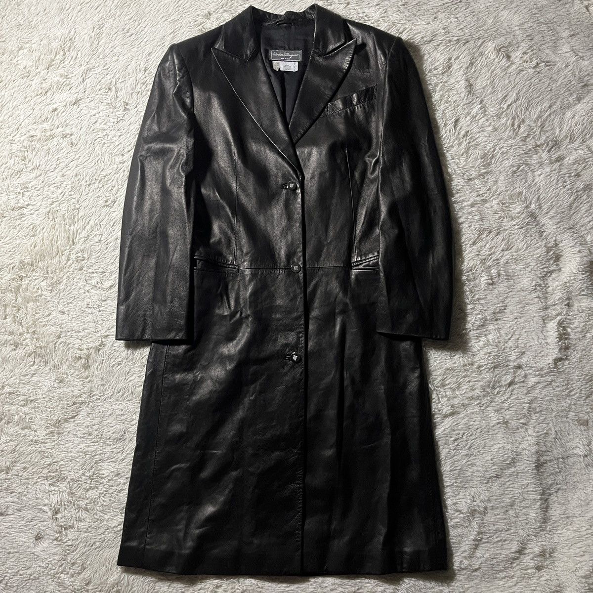 Salvatore Ferragamo Leather Coat