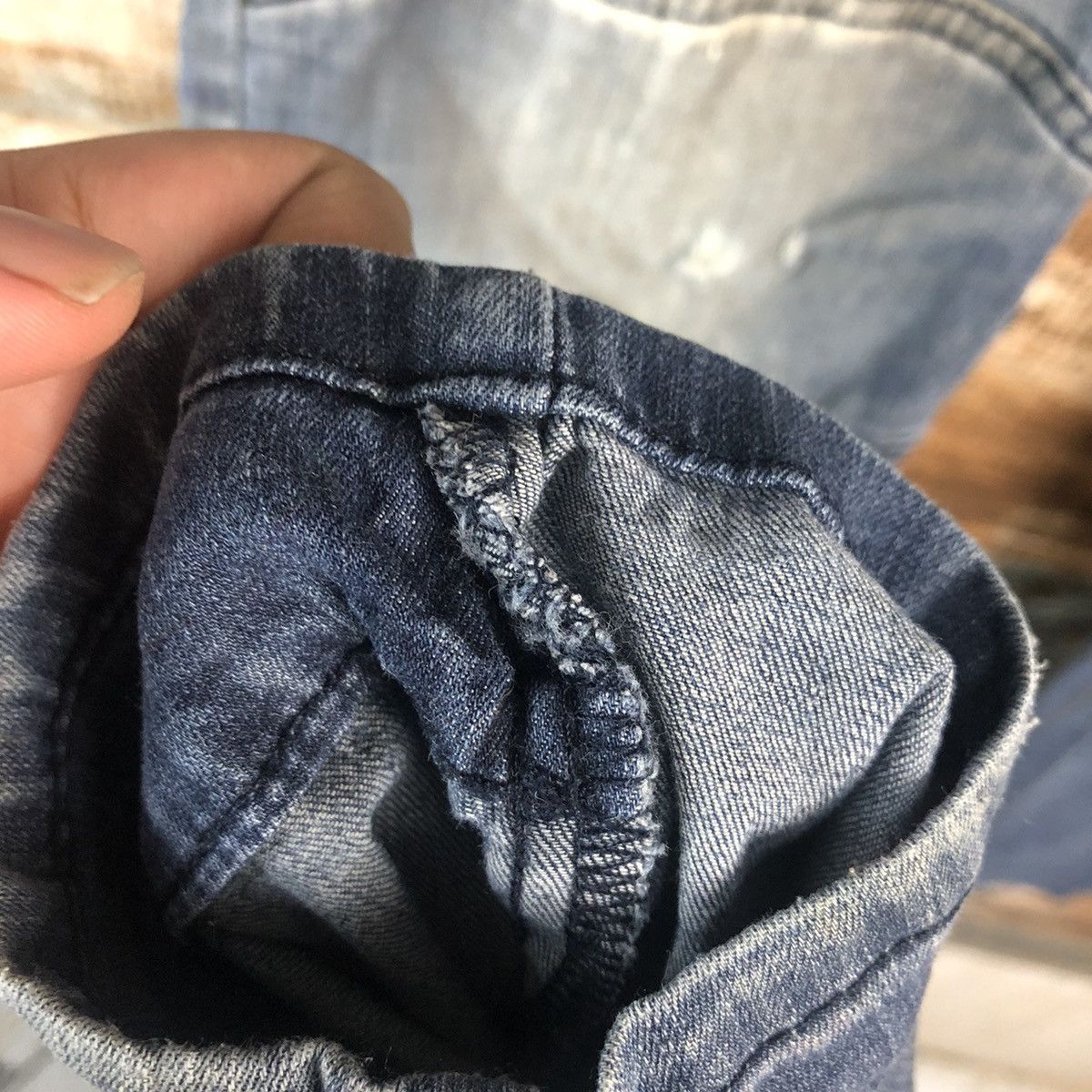 Japanese Brand Field Core Blue Distressed ripped Denim Pants #A2109 Size US 29 - 16 Thumbnail
