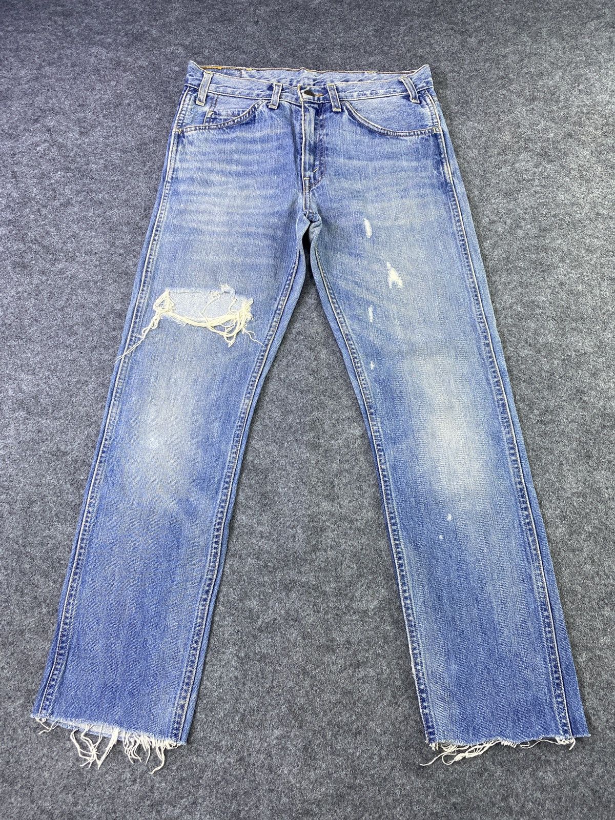 Jean × Levi's × Vintage VINTAGE LEVIS 605 DISTRESSES BLUE WASH JEANS-J887 Size US 31 - 2 Thumbnail