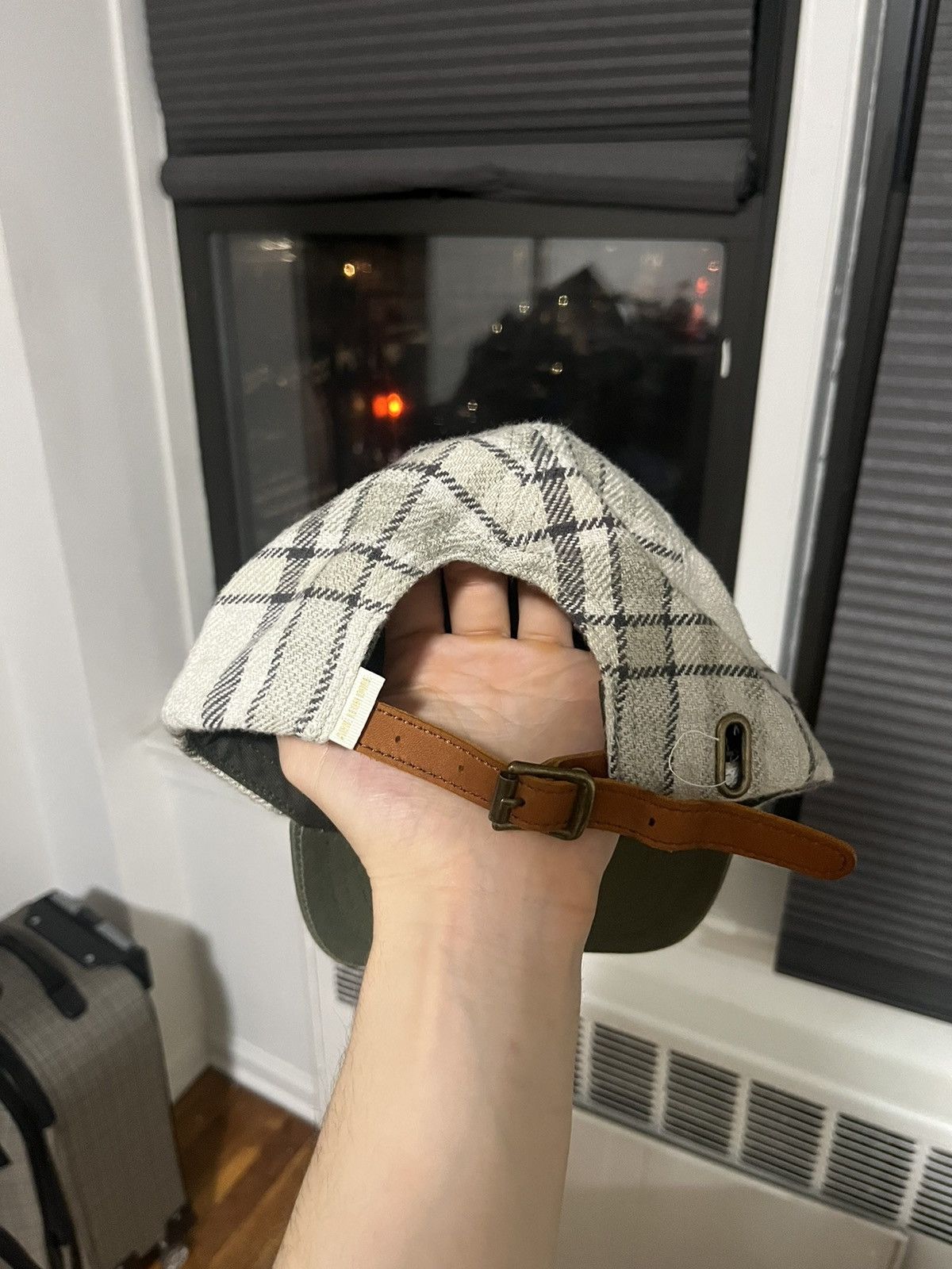 Aime Leon Dore Aime Leon Dore Contrast grey Khaki and green plaid cap retro Size ONE SIZE - 5 Thumbnail