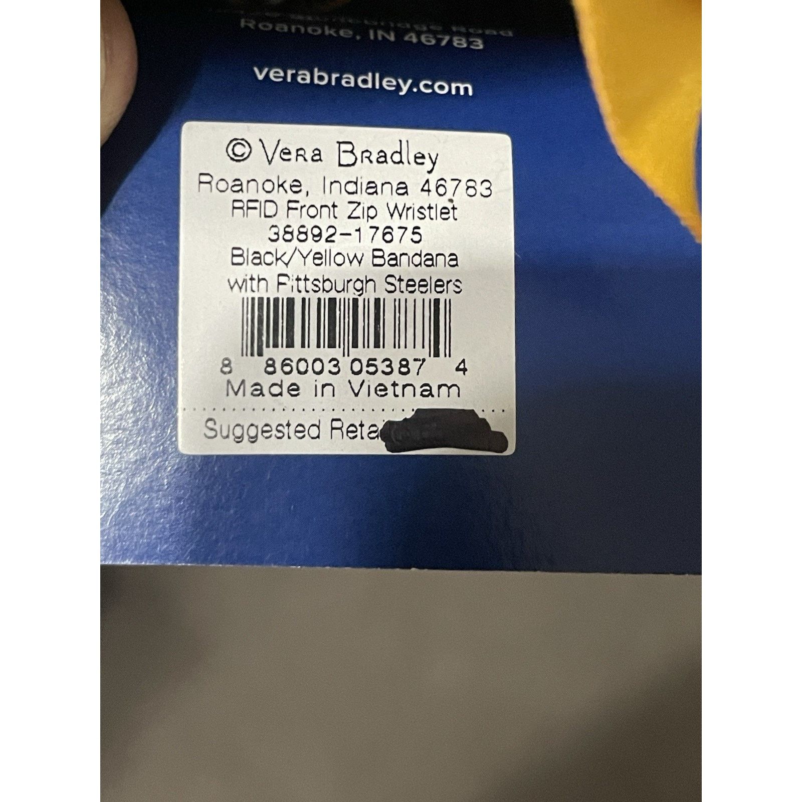 Vera Bradley NWT Vera Bradley Pittsburgh Steelers NFL RFID $65 Retail Size 30 - 3 Thumbnail