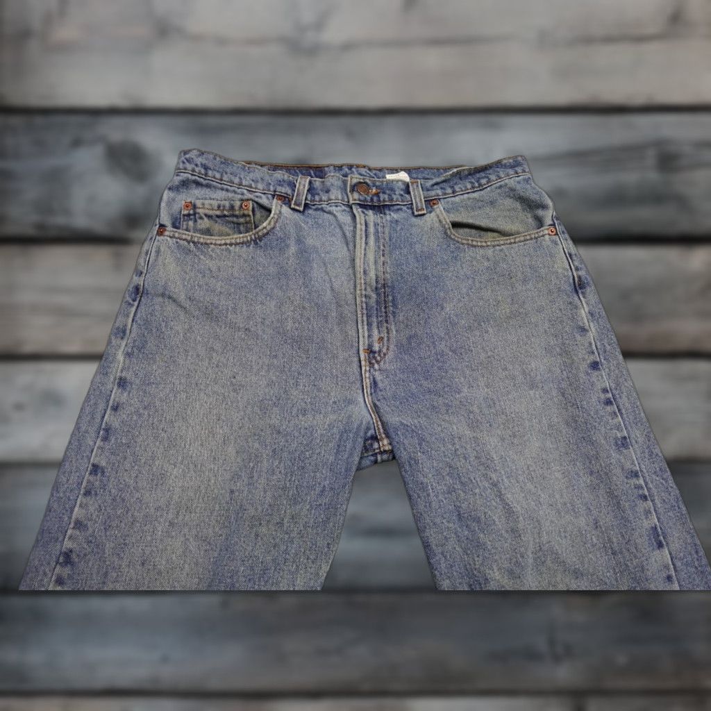 Levi's Levi's 505 Jeans Mens 36x32 Blue Regular Fit Straight Leg Light Wash Vintage Size US 36 / EU 52 - 1 Thumbnail