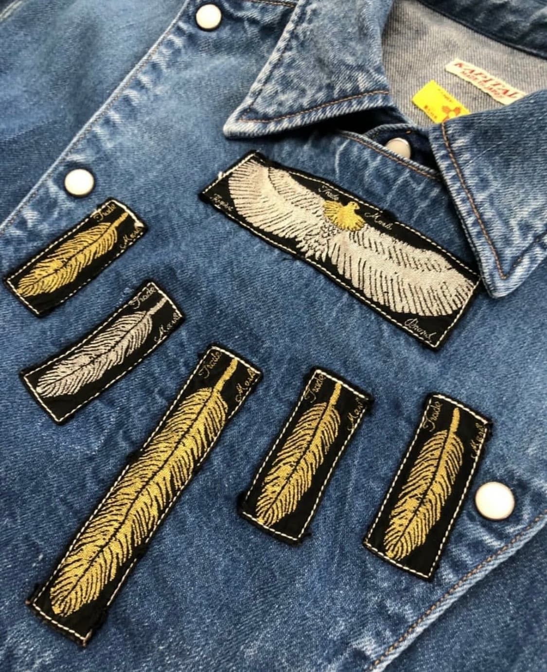Kapital Kapital Eagle and Feather Western Denim Shirts Size US L / EU 52-54 / 3 - 6 Thumbnail