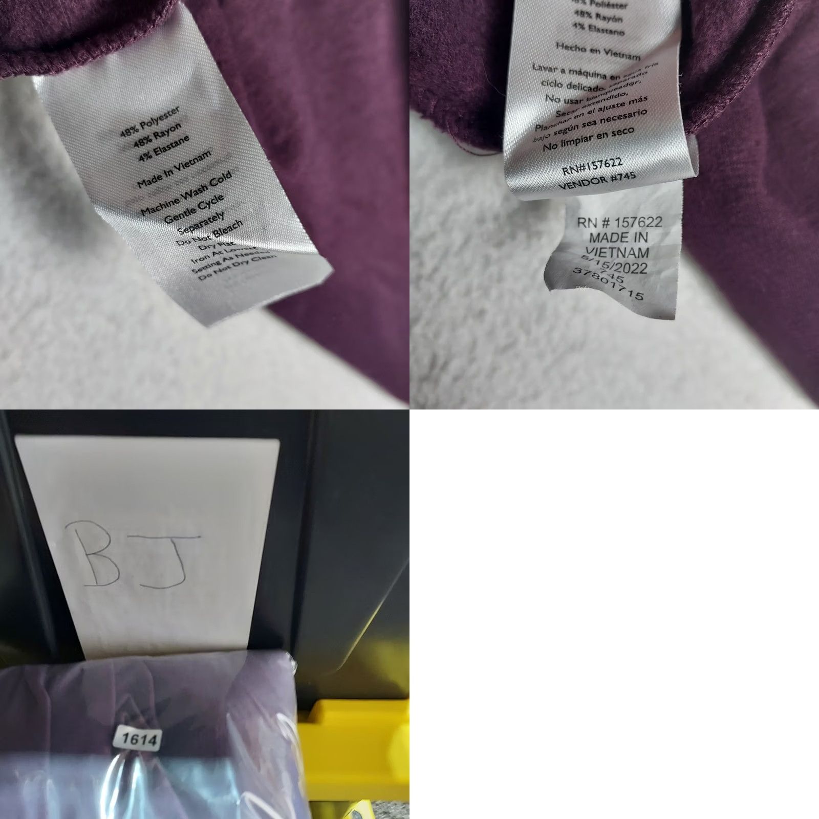 Eddie Bauer Eddie Bauer Womens XXL Pullover Sweatshirt Raglan Sleeve Purple Solid Cozy Stretch Top Winter Fall Spring Casual Activewear Mens Women Girls Boys Size XXL / US 16-18 / IT 52-54 - 8 Thumbnail